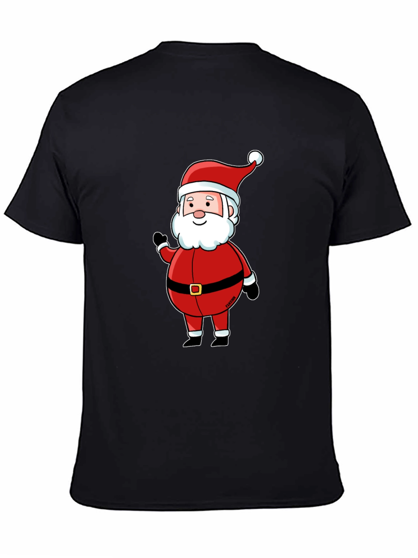 Santa Claus Graphic Black T-Shirt