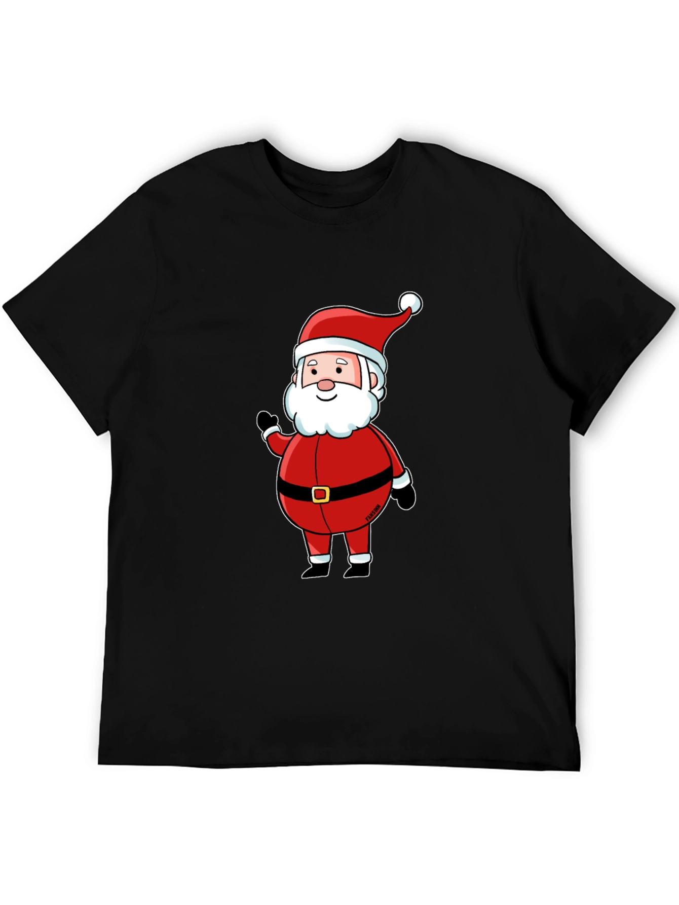 Santa Claus Graphic Black T-Shirt