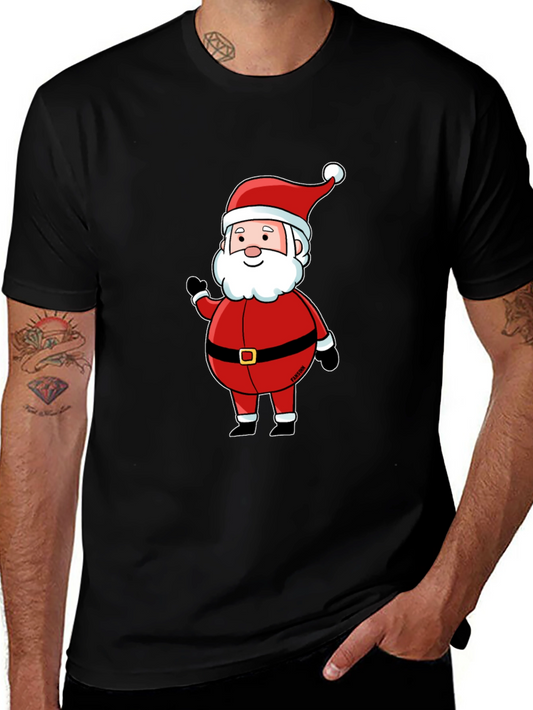 Santa Claus Graphic Black T-Shirt