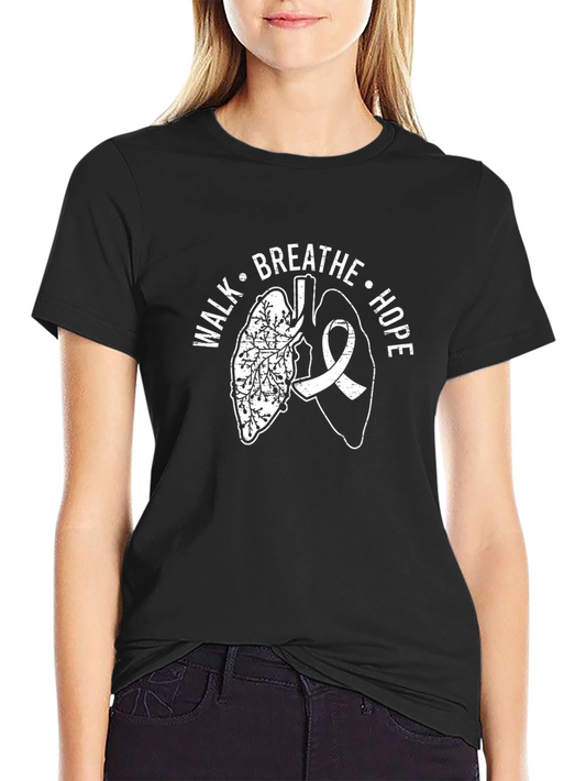Walk Breathe Hope Lung Cancer Awareness T-Shirt