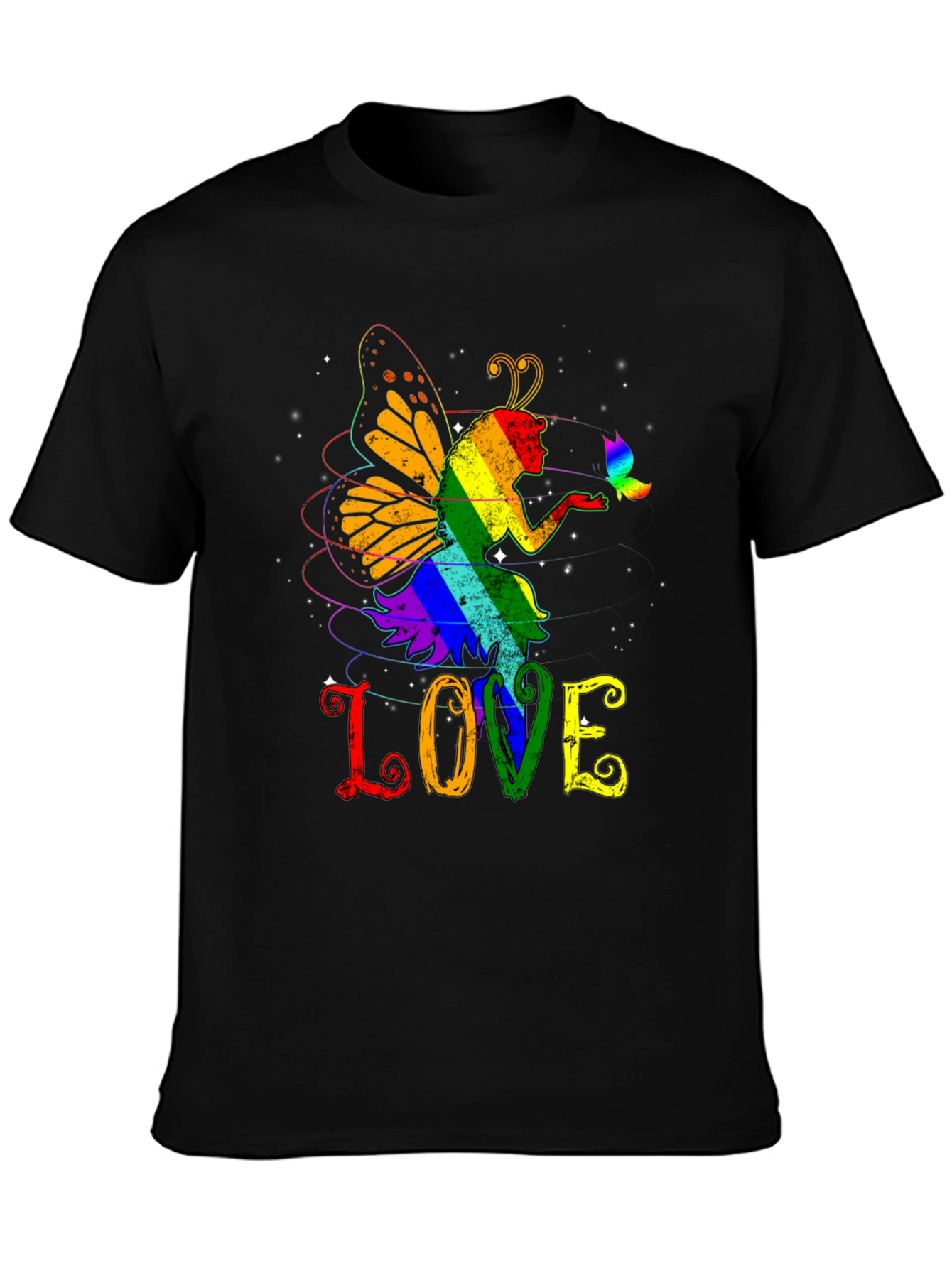 LGBT Fairy LOVE Graphic T-Shirt - Pride Month Apparel
