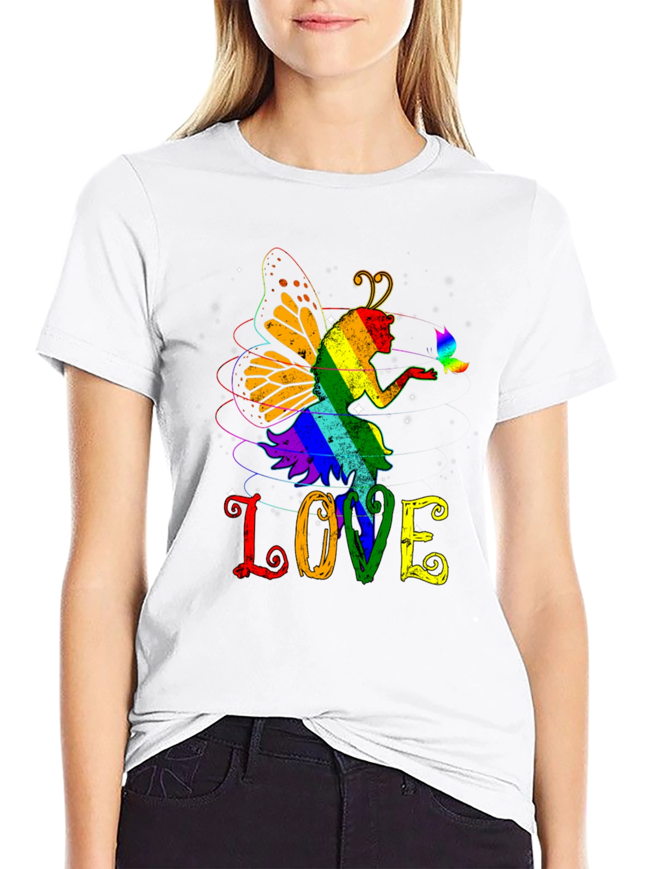 LGBT Fairy LOVE Graphic T-Shirt - Pride Month Apparel