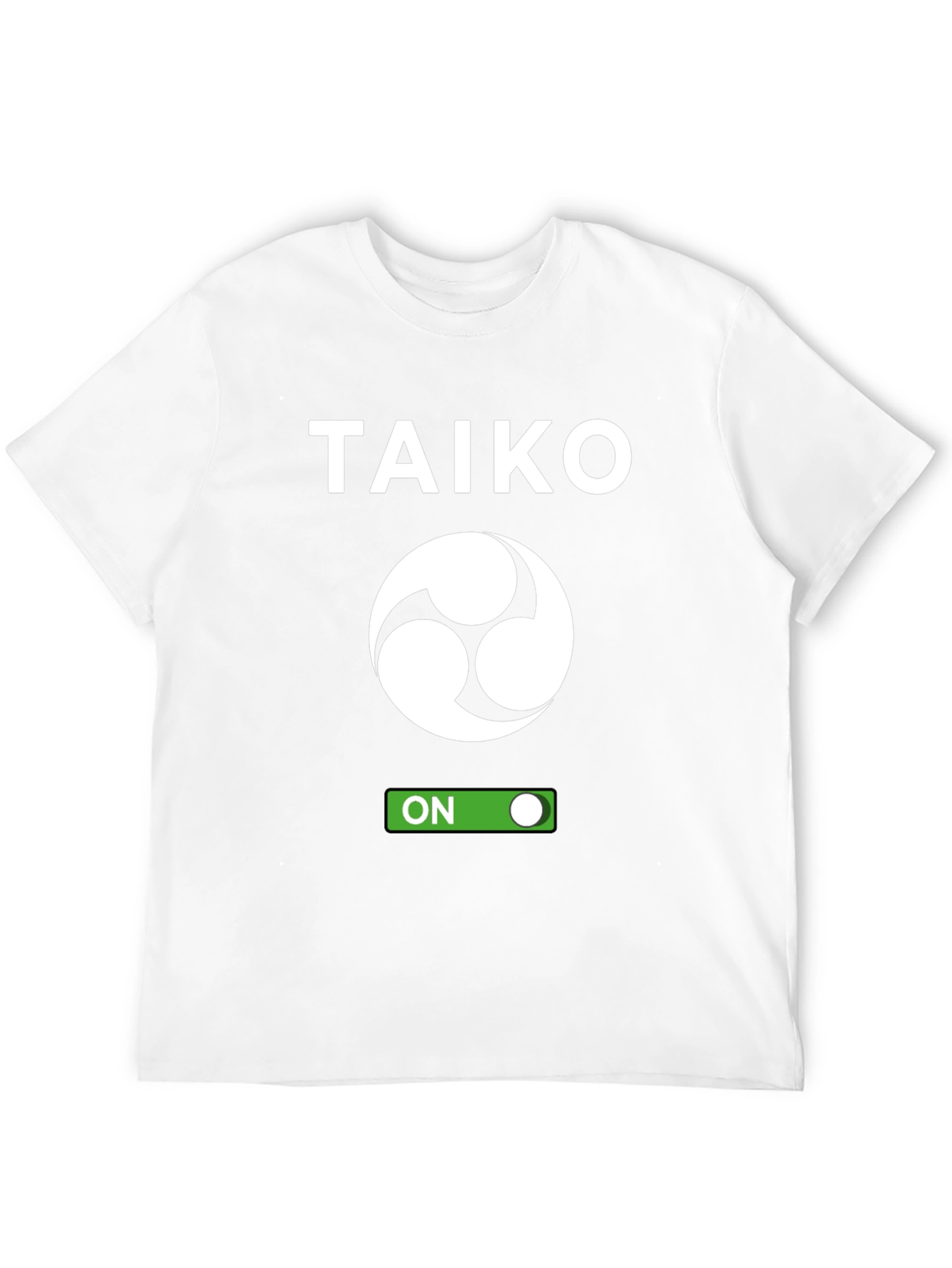 Taiko ON Black T-Shirt - Japanese Drumming Inspired Design