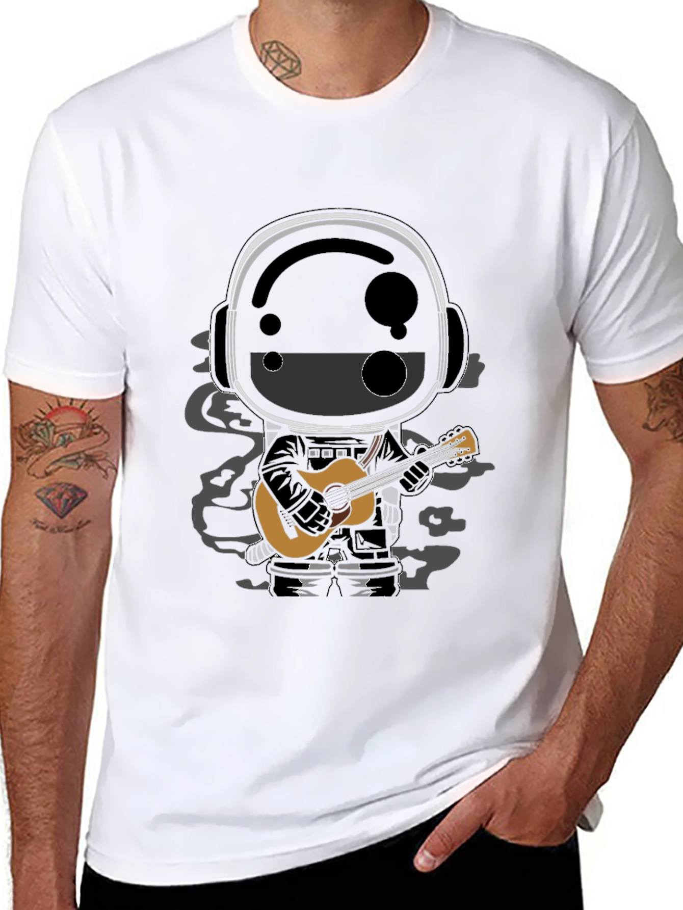 Astronaut Guitarist Graphic Tee