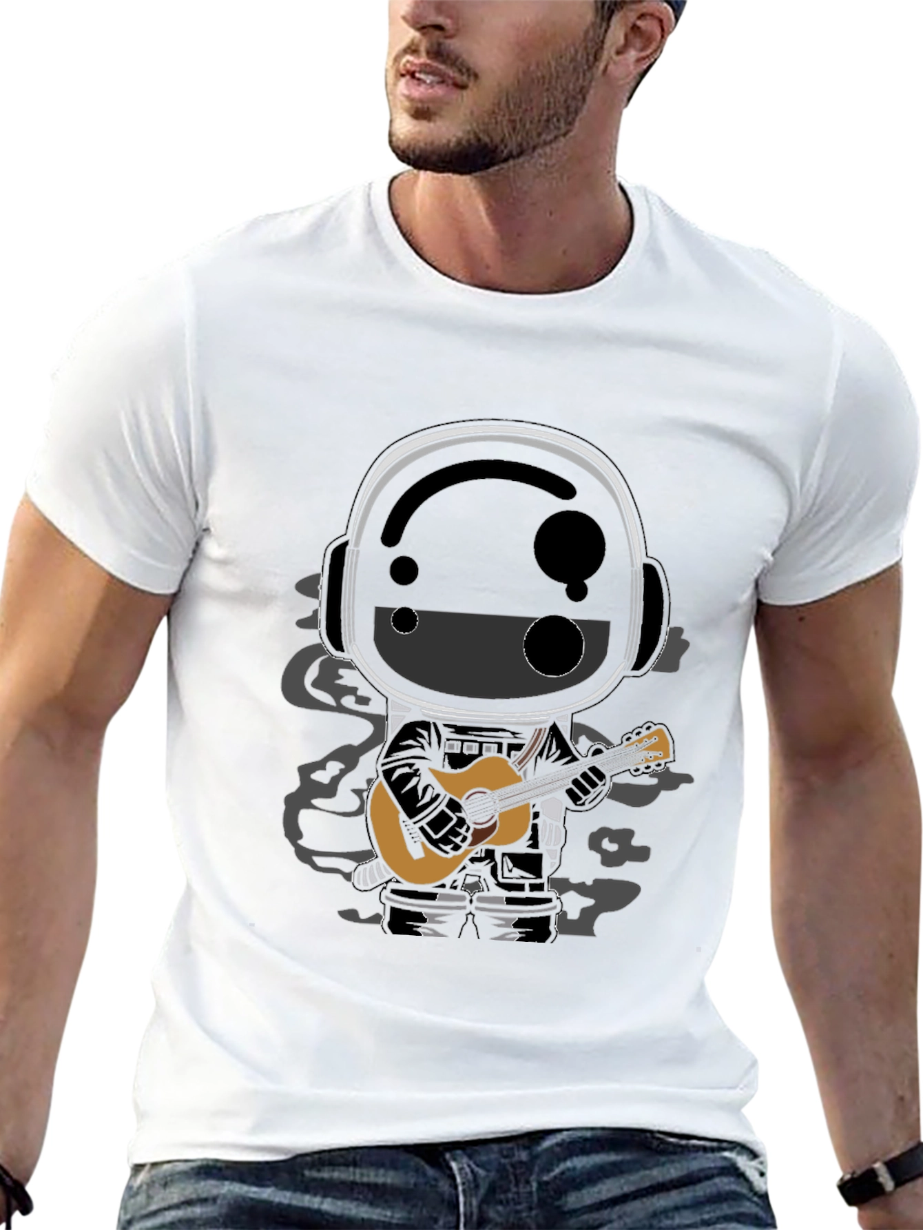 Astronaut Guitarist Graphic Tee