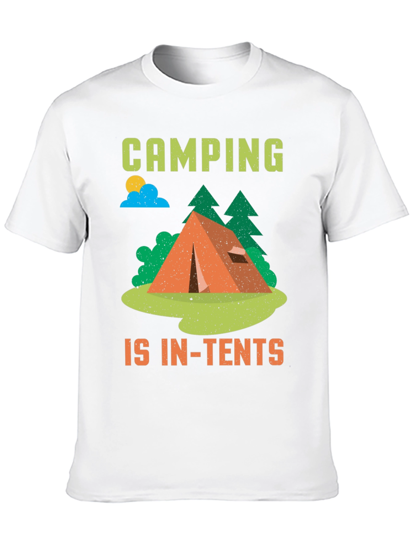 Camping is In-Tents Black T-Shirt