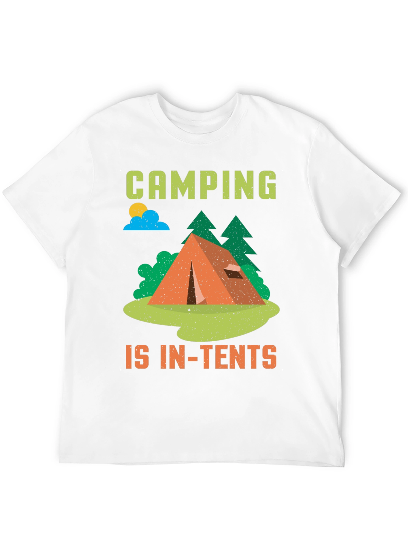 Camping is In-Tents Black T-Shirt