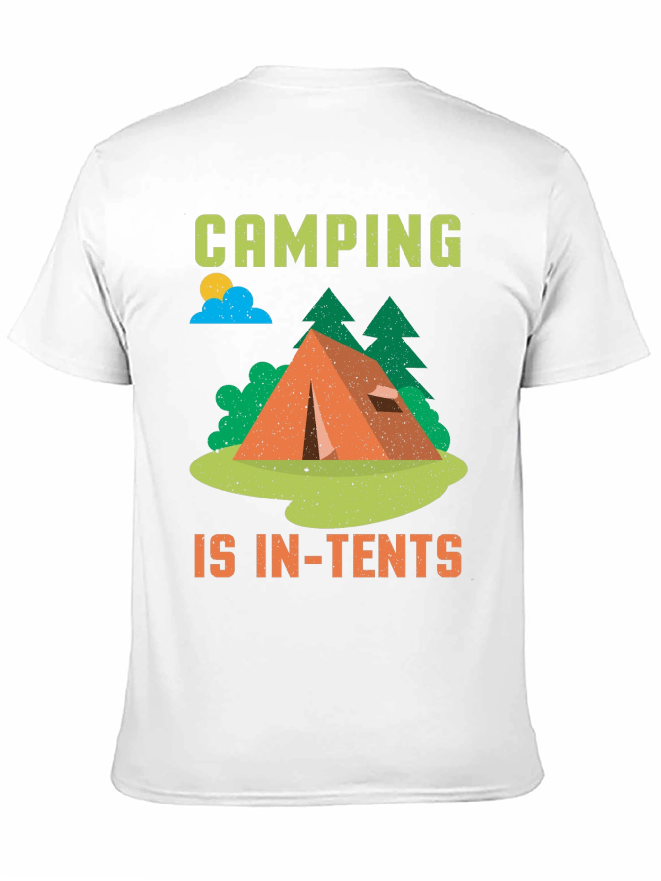 Camping is In-Tents Black T-Shirt