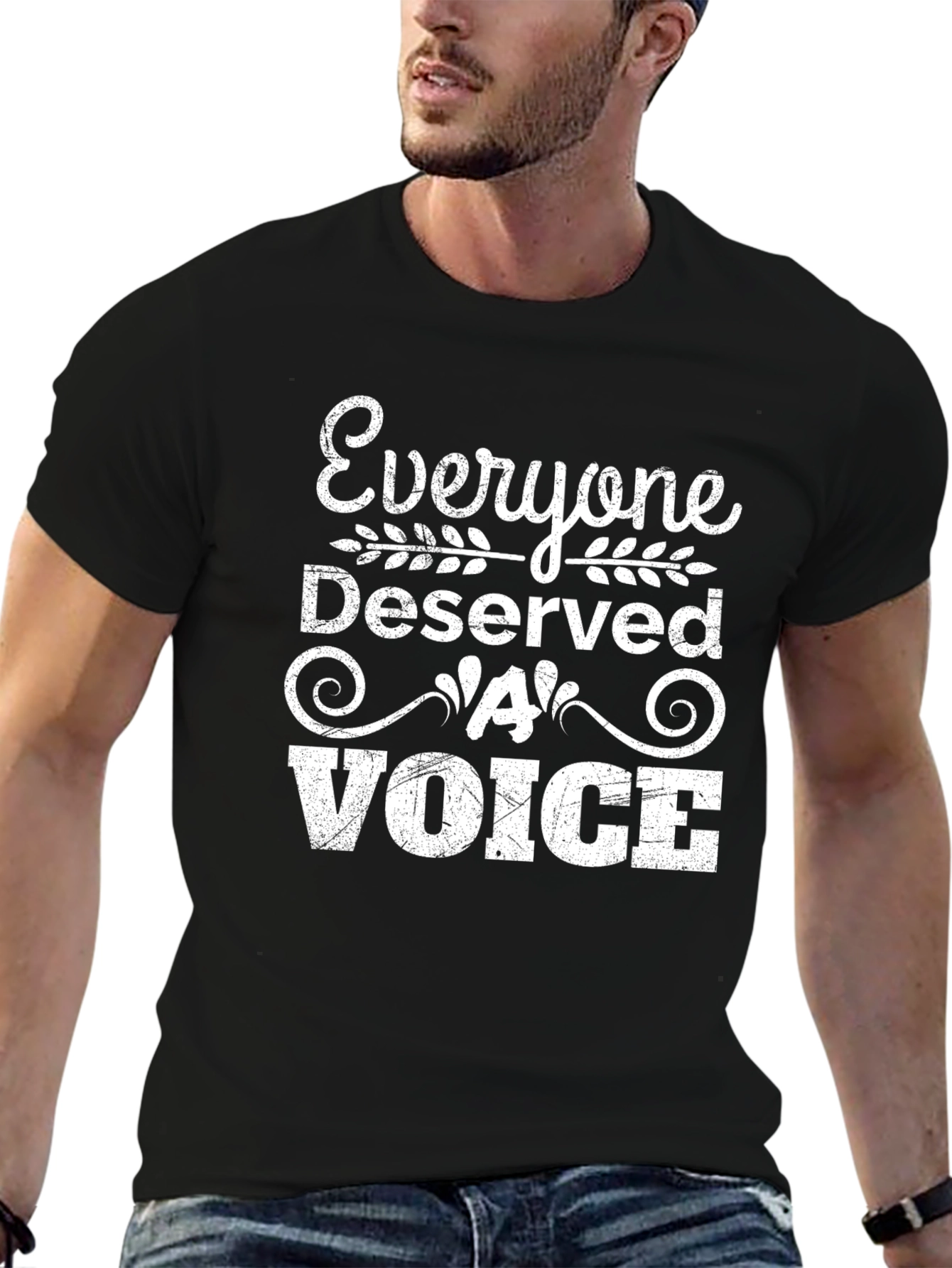 Everyone Deserves a Voice Graphic Tee - Black