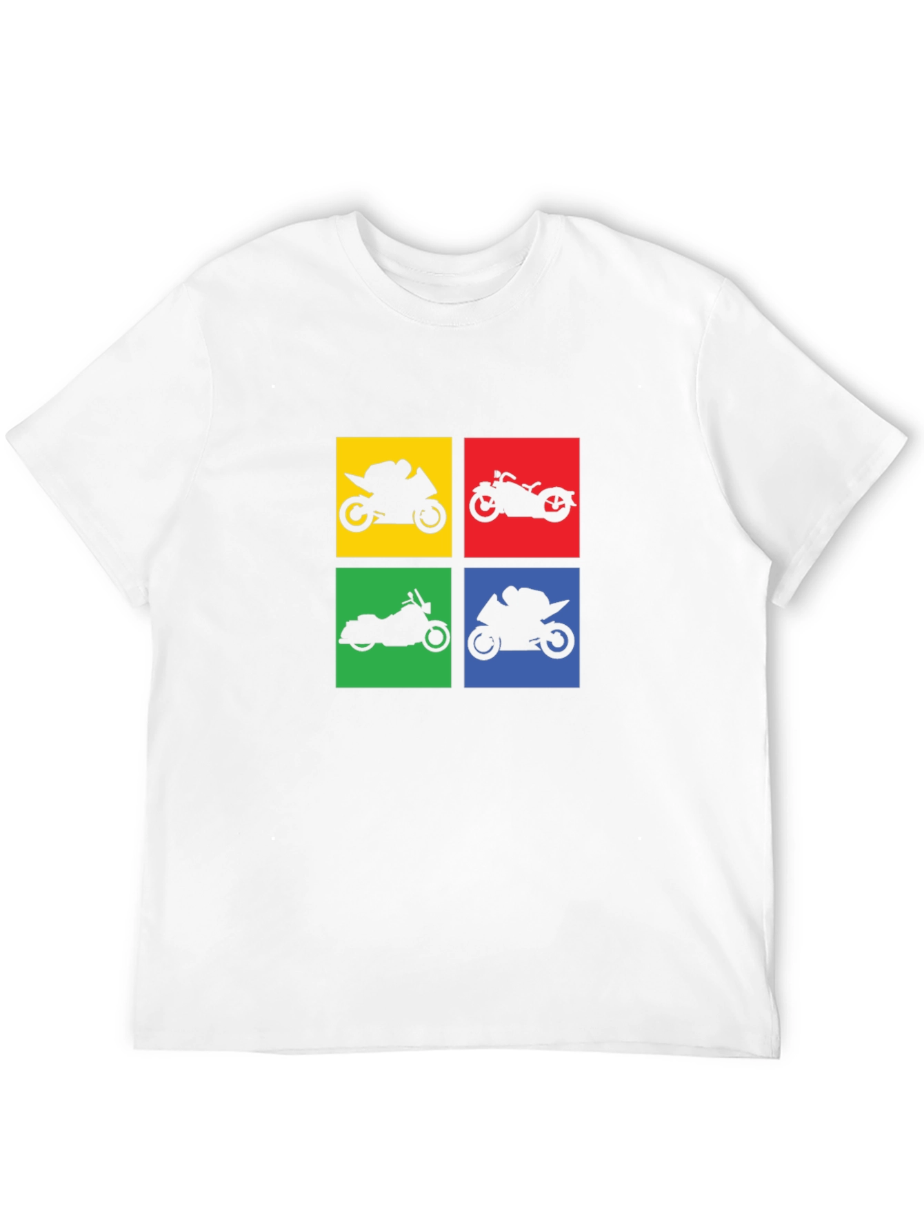 Motorcycle Silhouette Graphic T-Shirt - Black