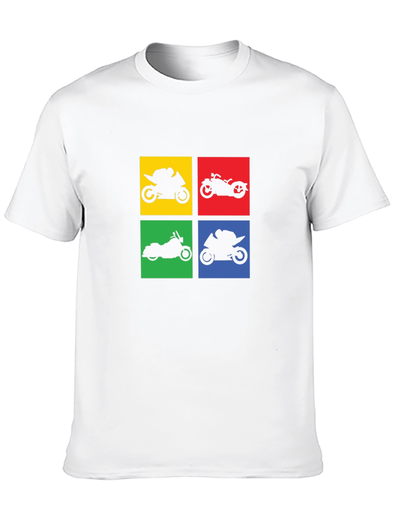 Motorcycle Silhouette Graphic T-Shirt - Black