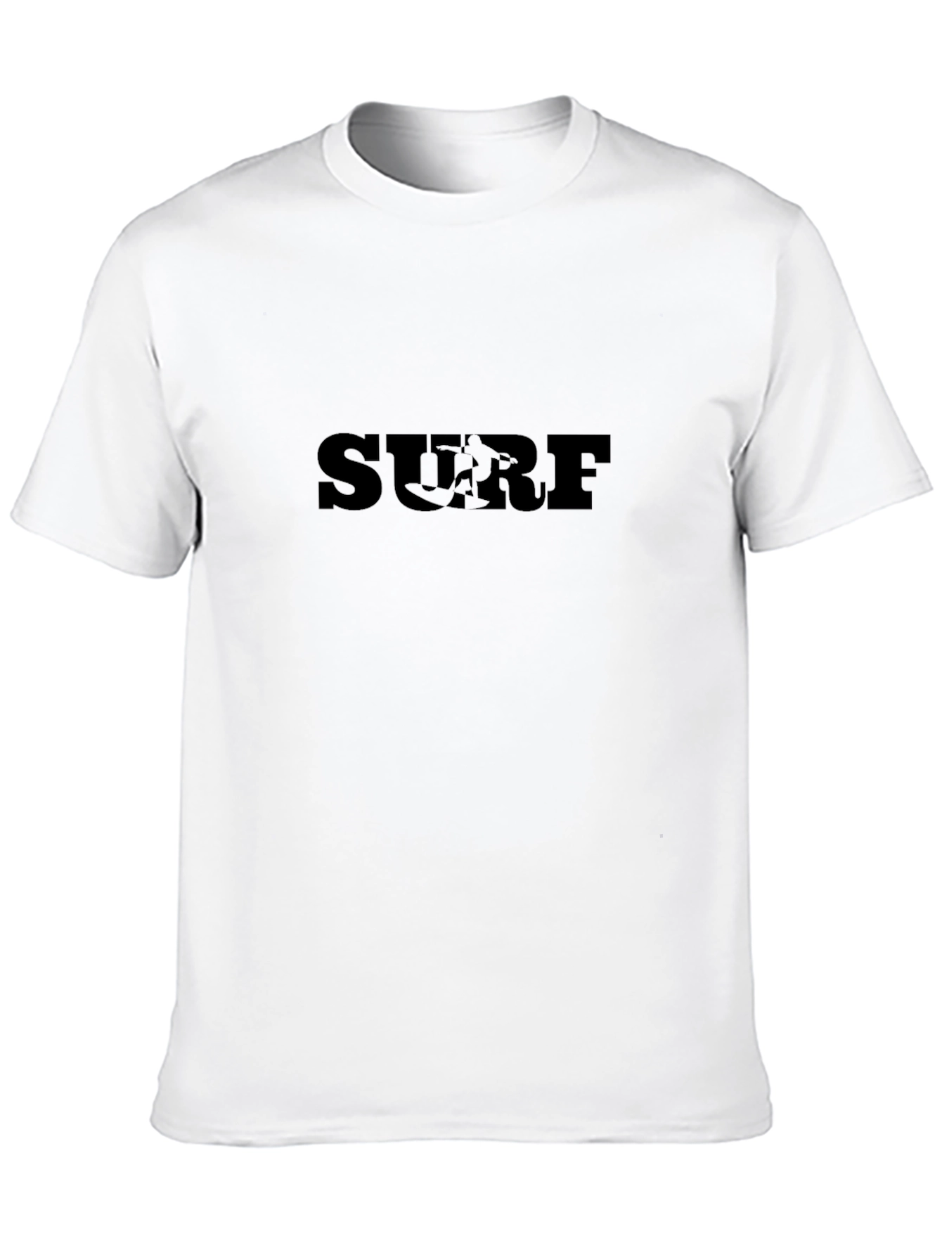 Mens Black Surf Graphic Tee - Casual Comfort