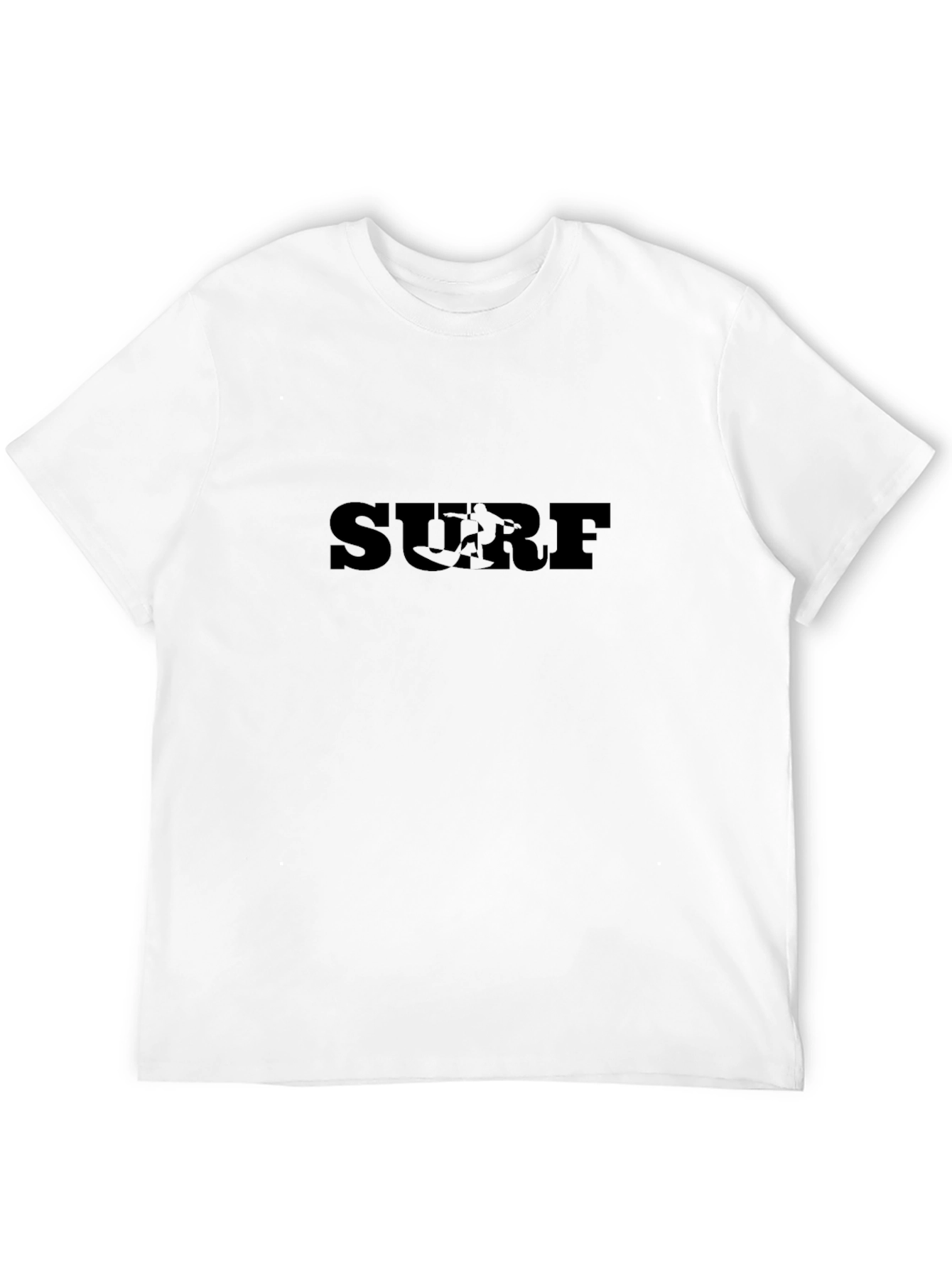 Mens Black Surf Graphic Tee - Casual Comfort