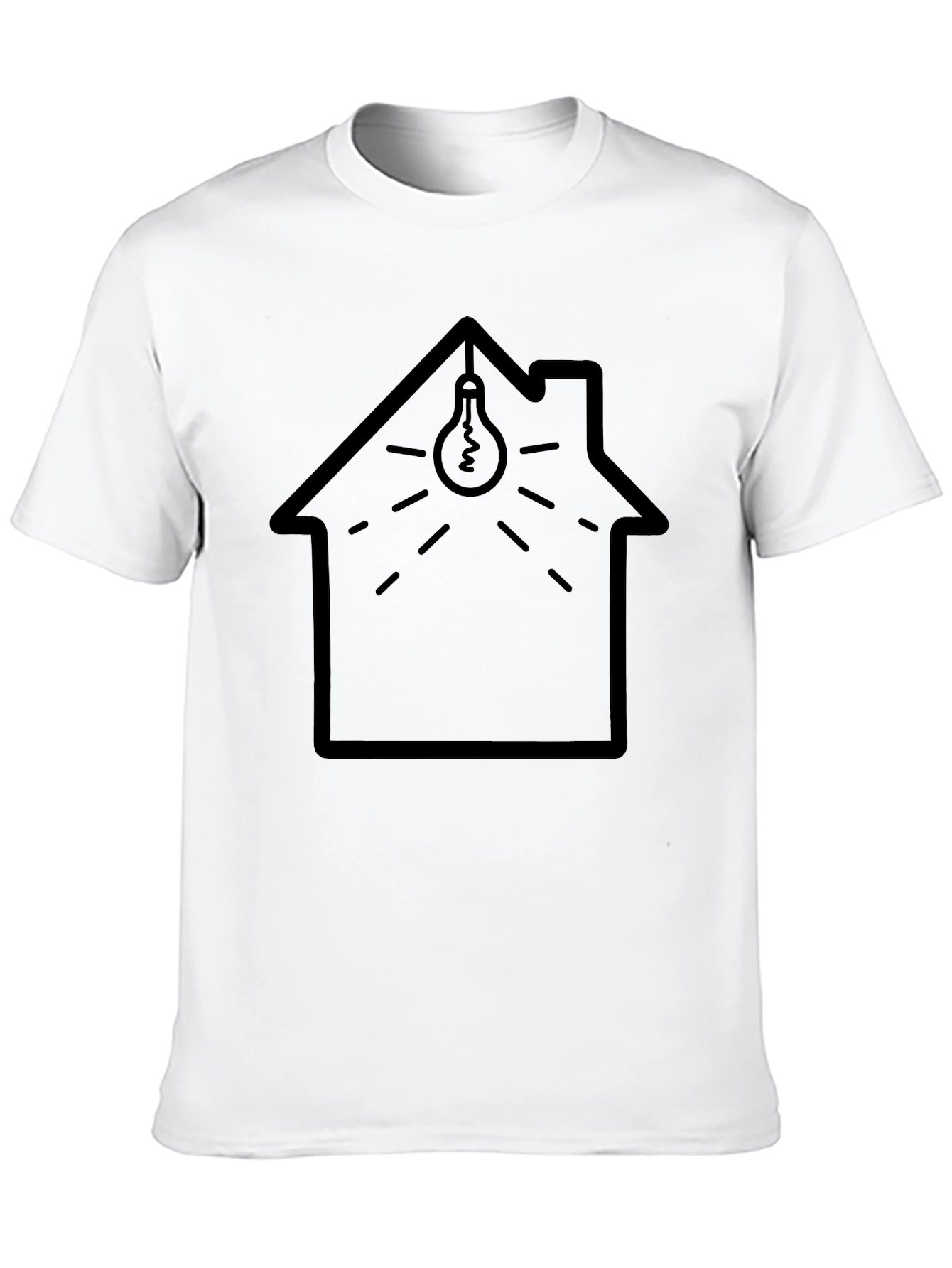 House Lightbulb Graphic Tee - Modern Comfort