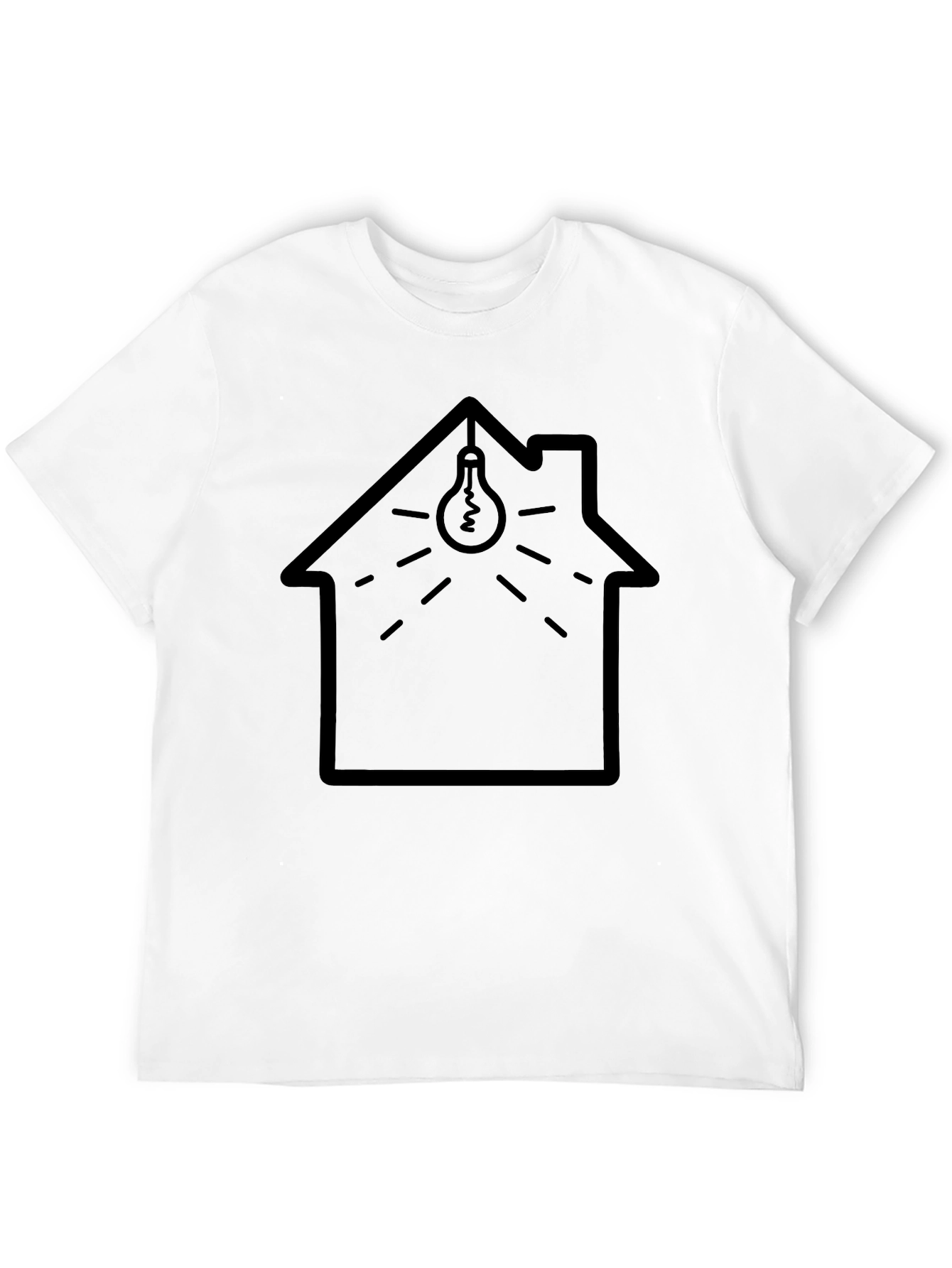 House Lightbulb Graphic Tee - Modern Comfort