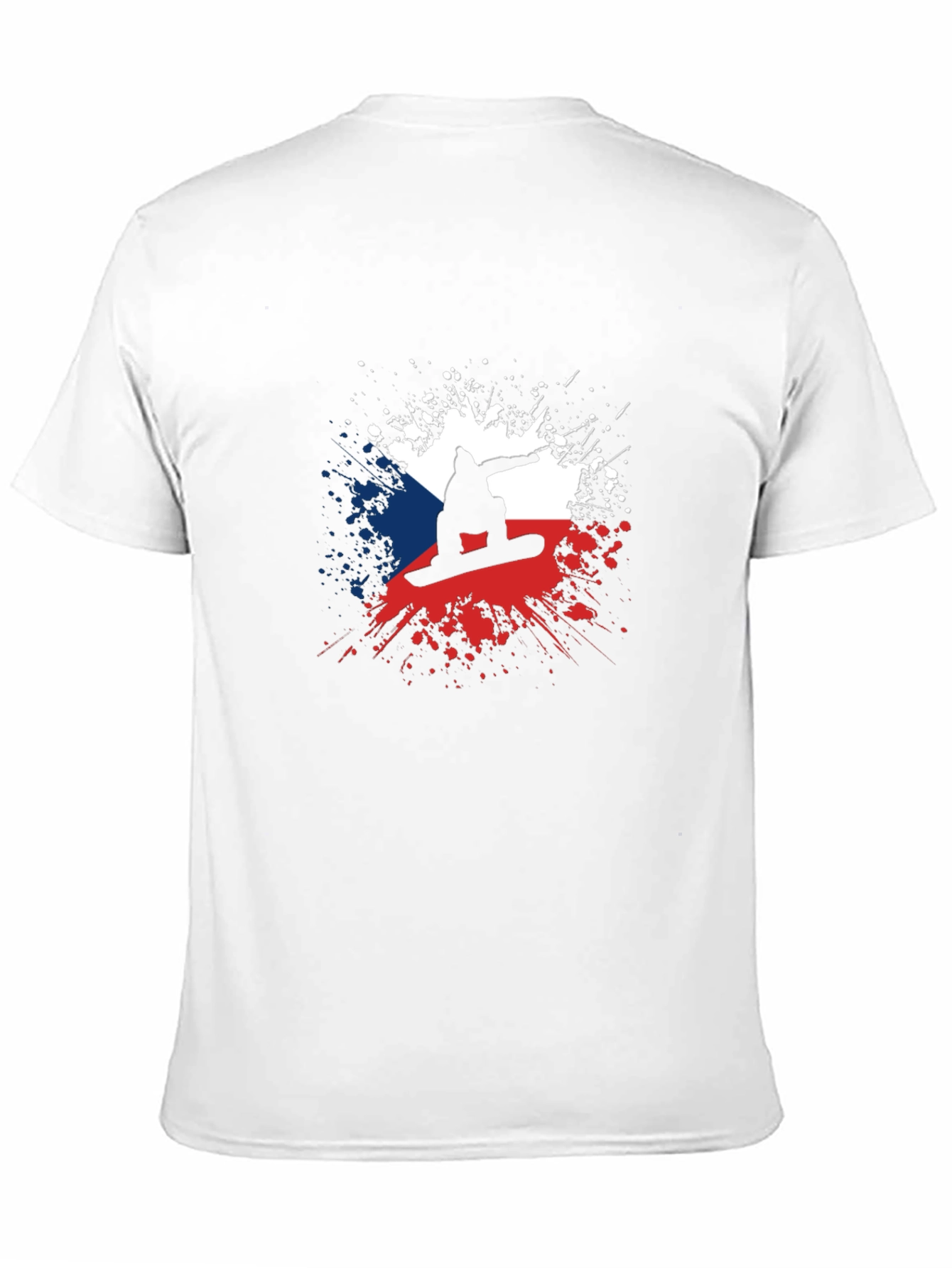 Czech Republic Snowboarder Silhouette T-Shirt