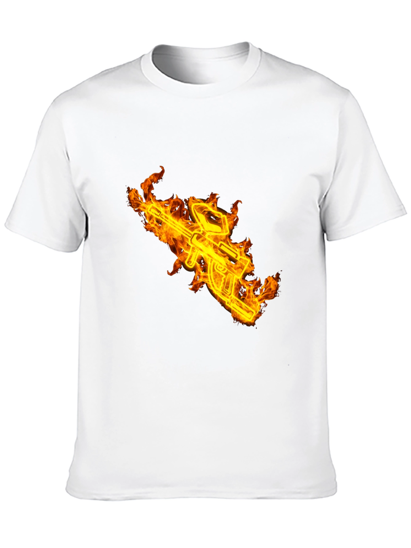 Fiery Gun Graphic Black Tee