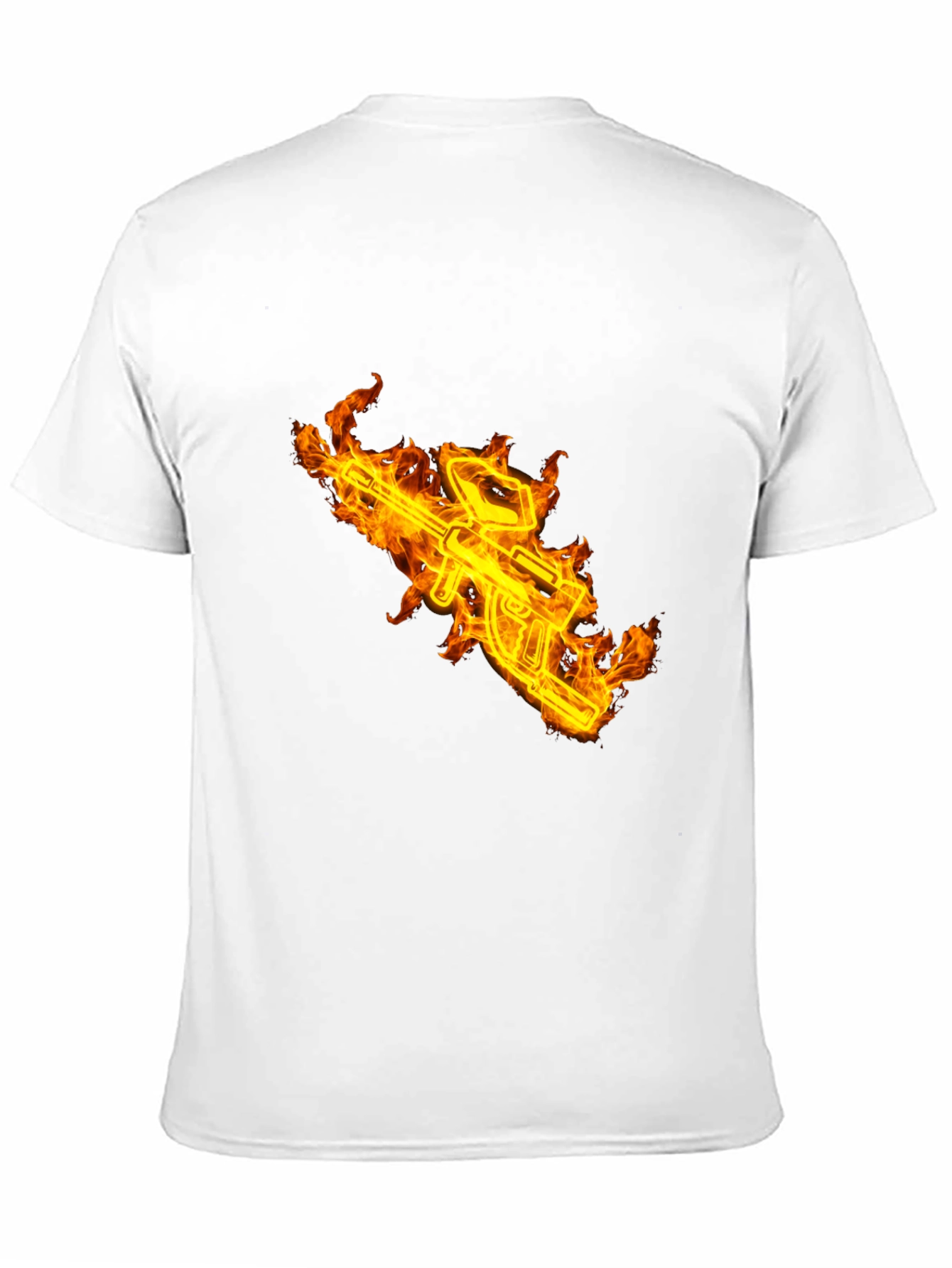 Fiery Gun Graphic Black Tee