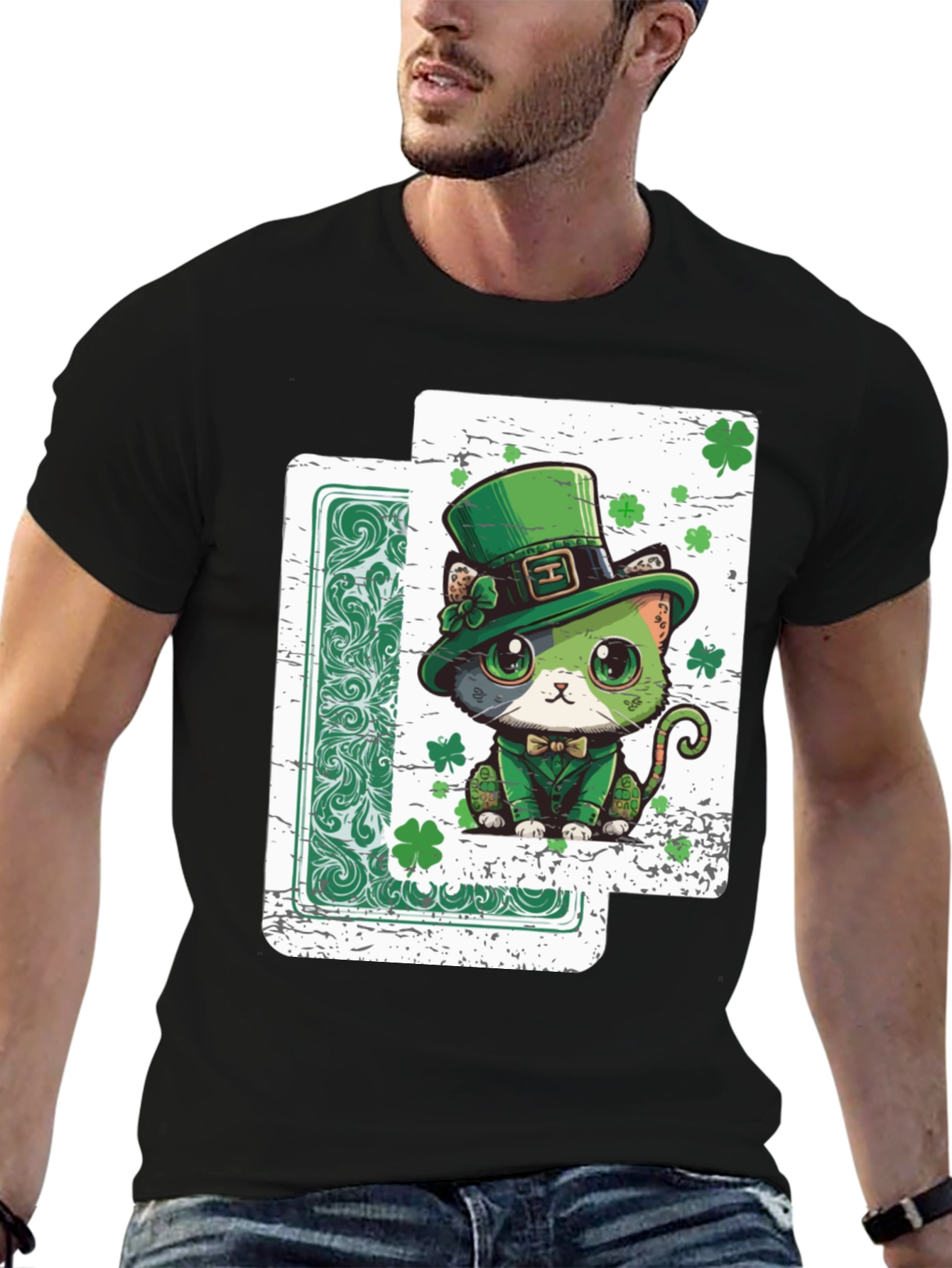 Lucky Cat St. Patricks Day T-Shirt