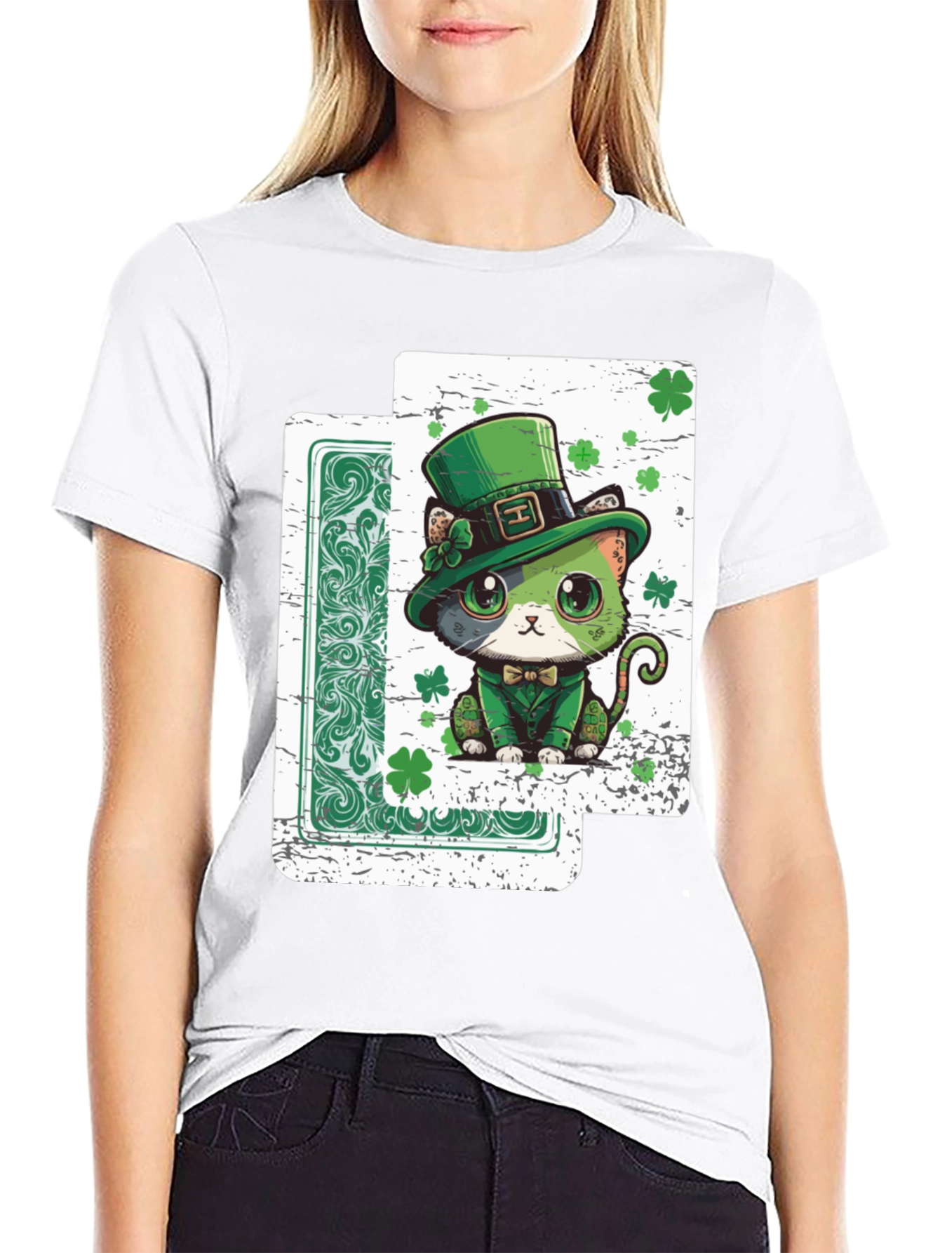 Lucky Cat St. Patricks Day T-Shirt