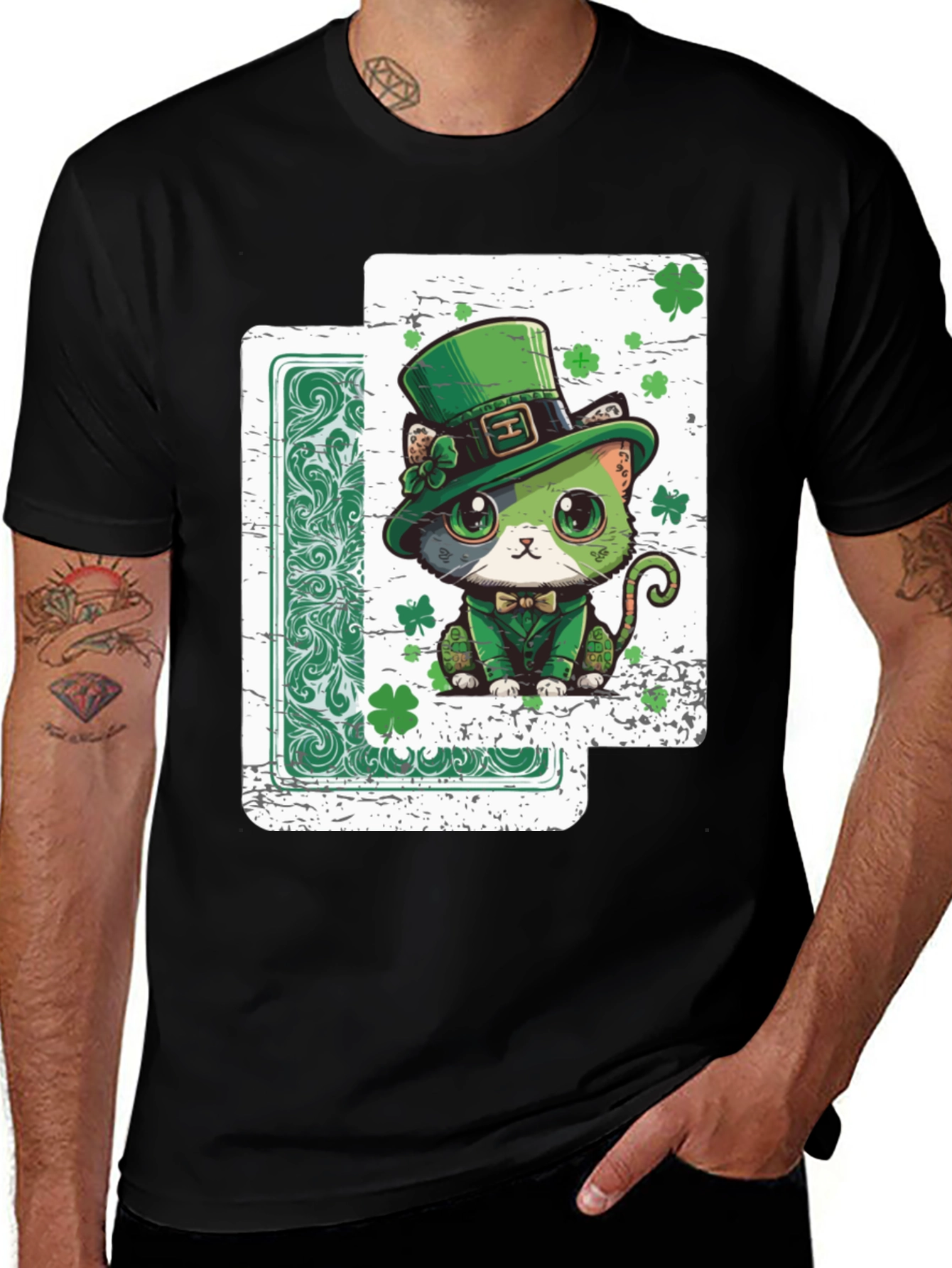 Lucky Cat St. Patricks Day T-Shirt