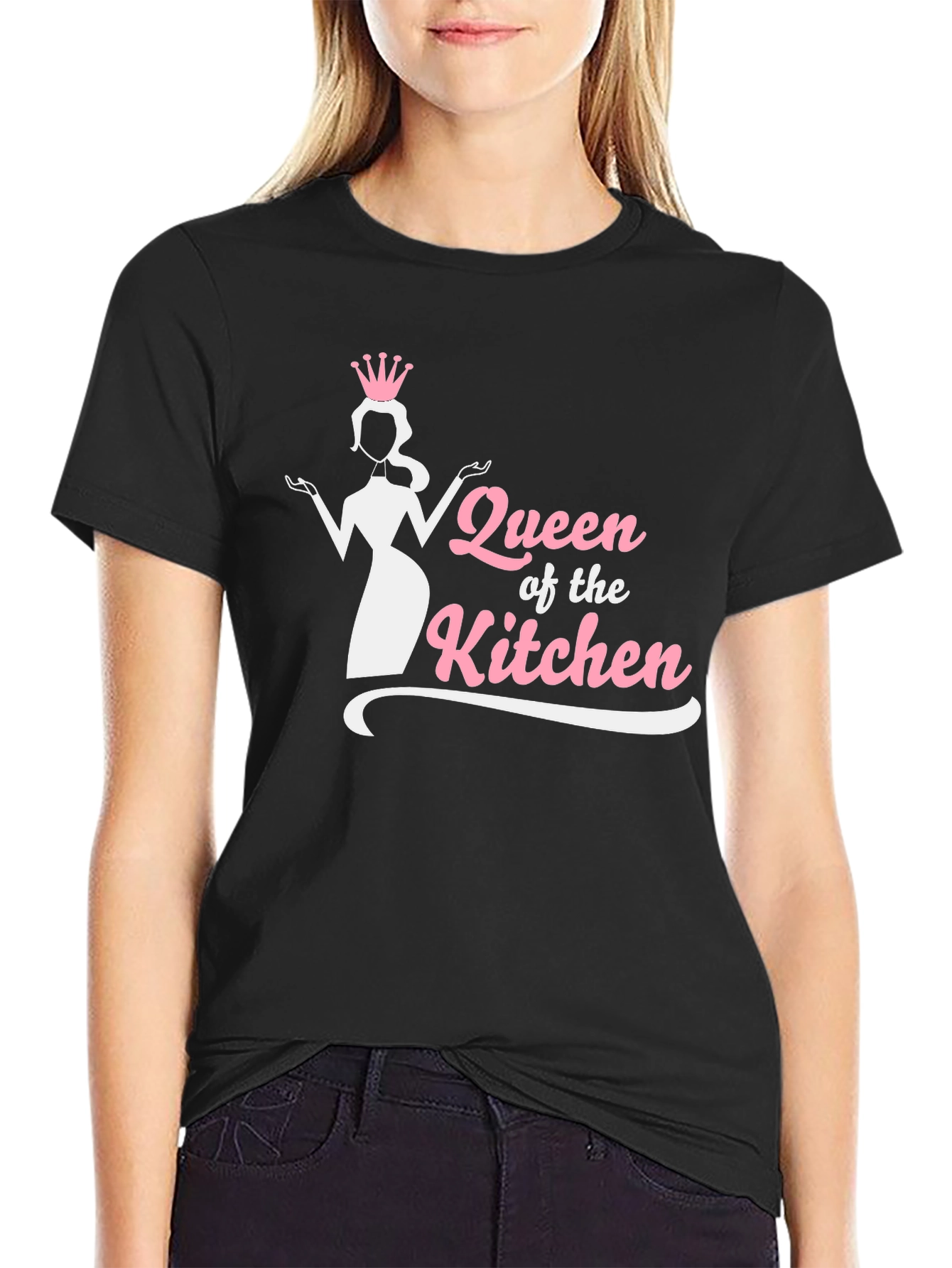 Queen of the Kitchen Black Graphic T-Shirt