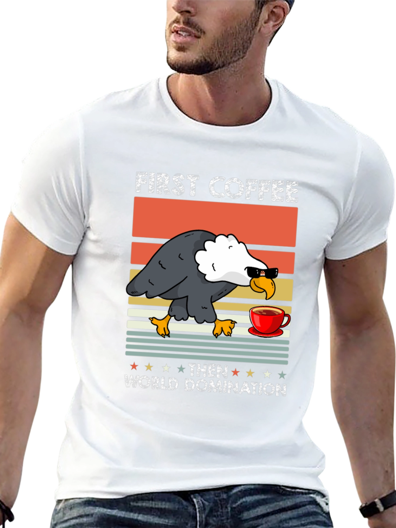 First Coffee Then World Domination Graphic Tee
