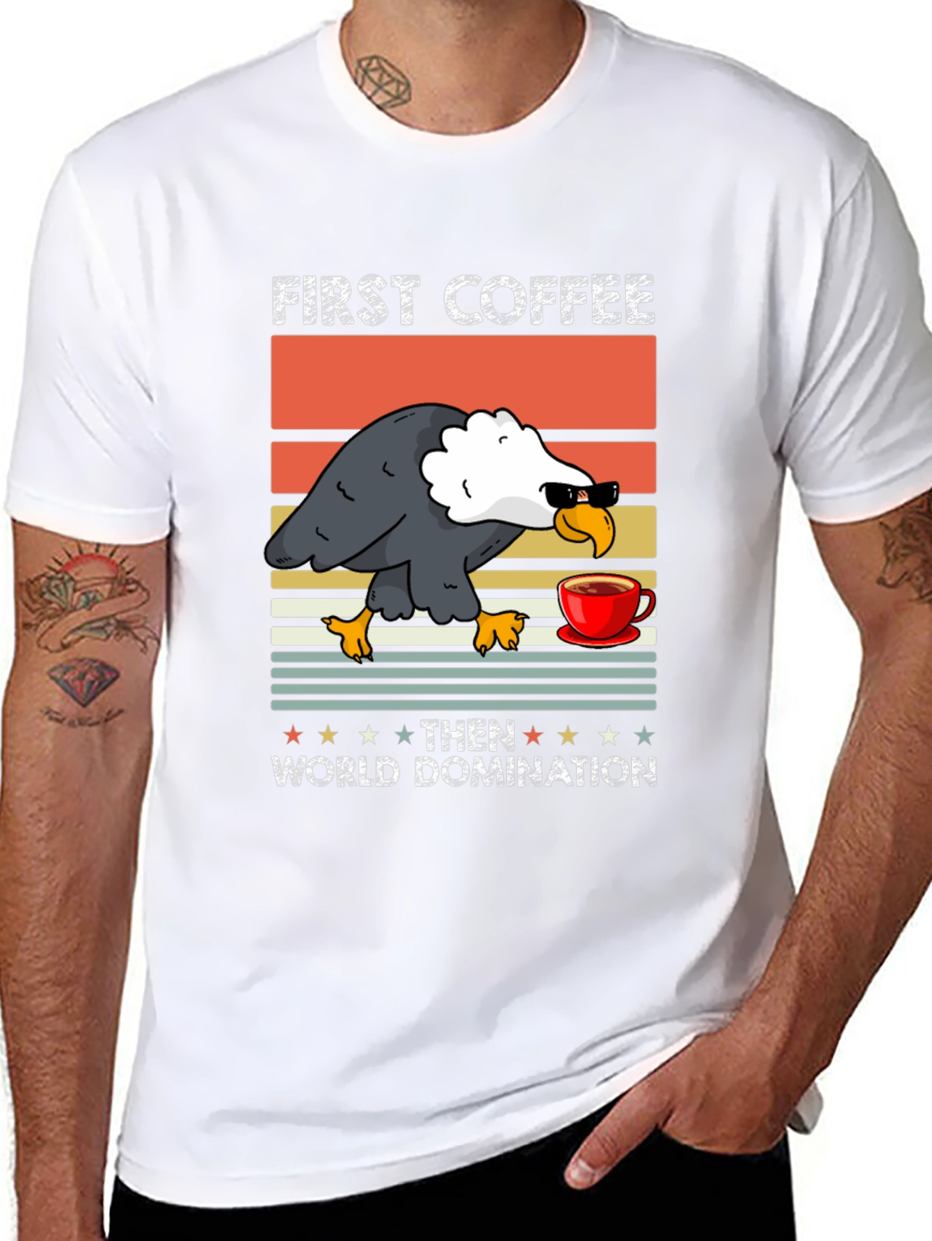 First Coffee Then World Domination Graphic Tee