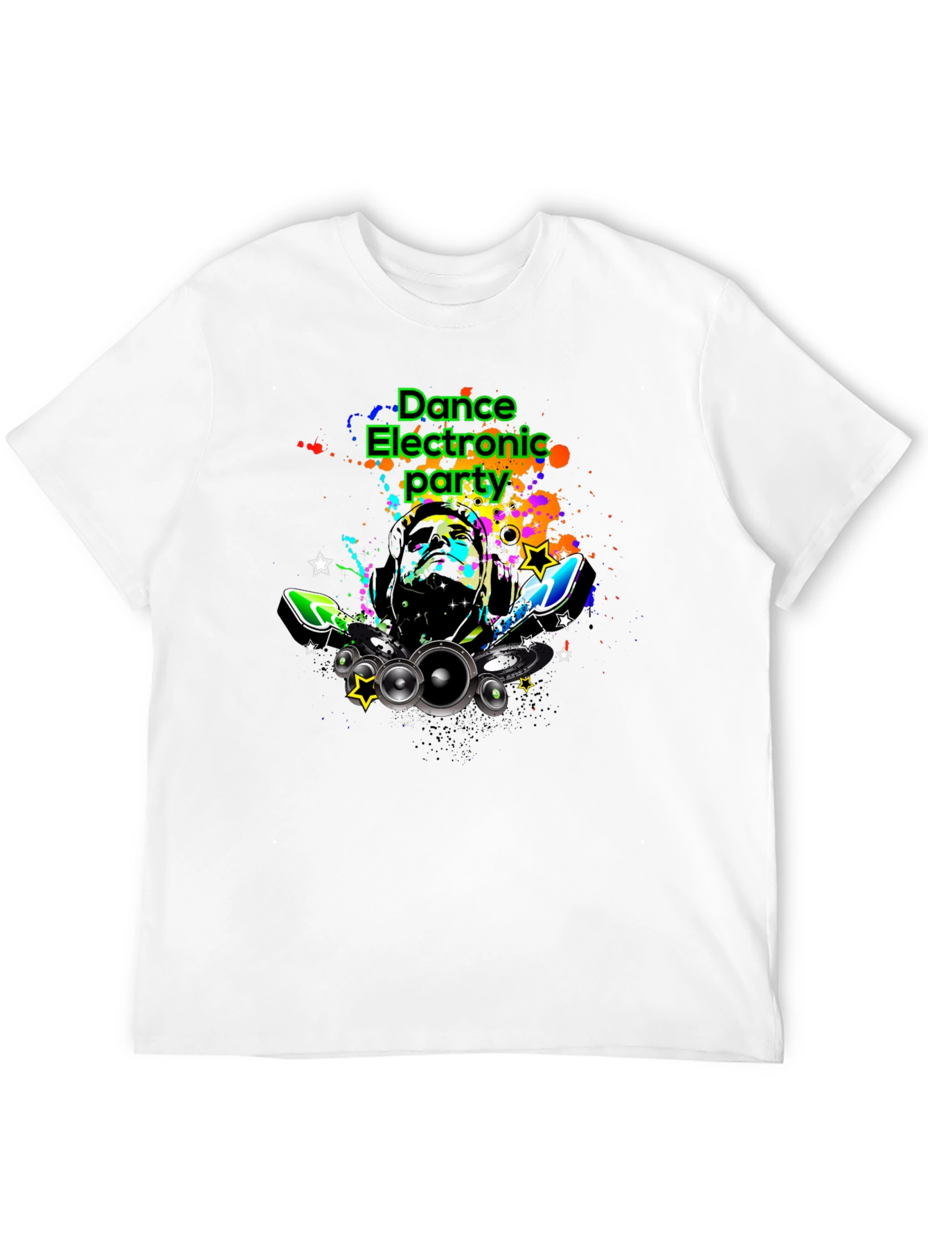 Dance Electronic Party Graphic Tee - Black T-Shirt