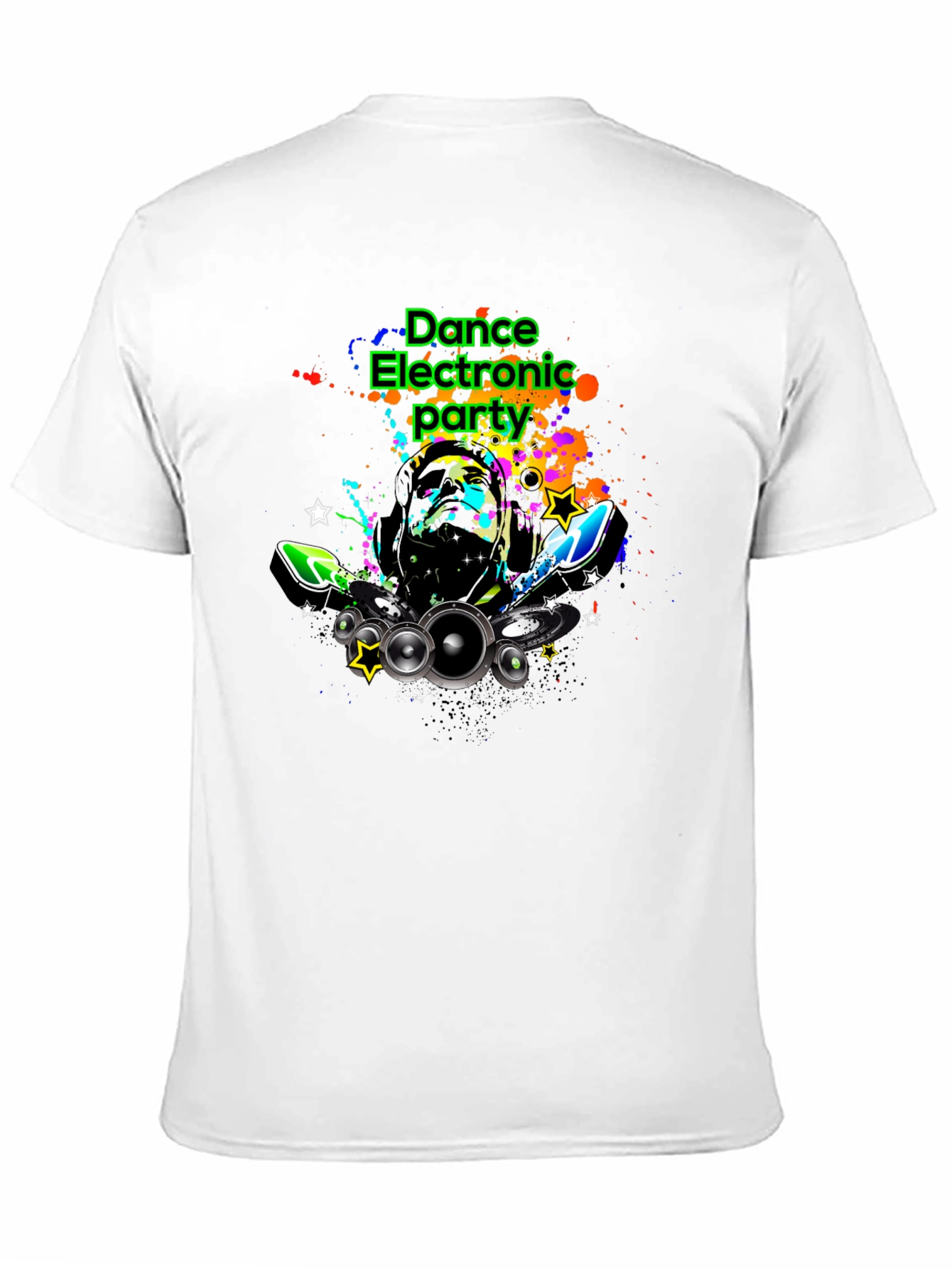 Dance Electronic Party Graphic Tee - Black T-Shirt
