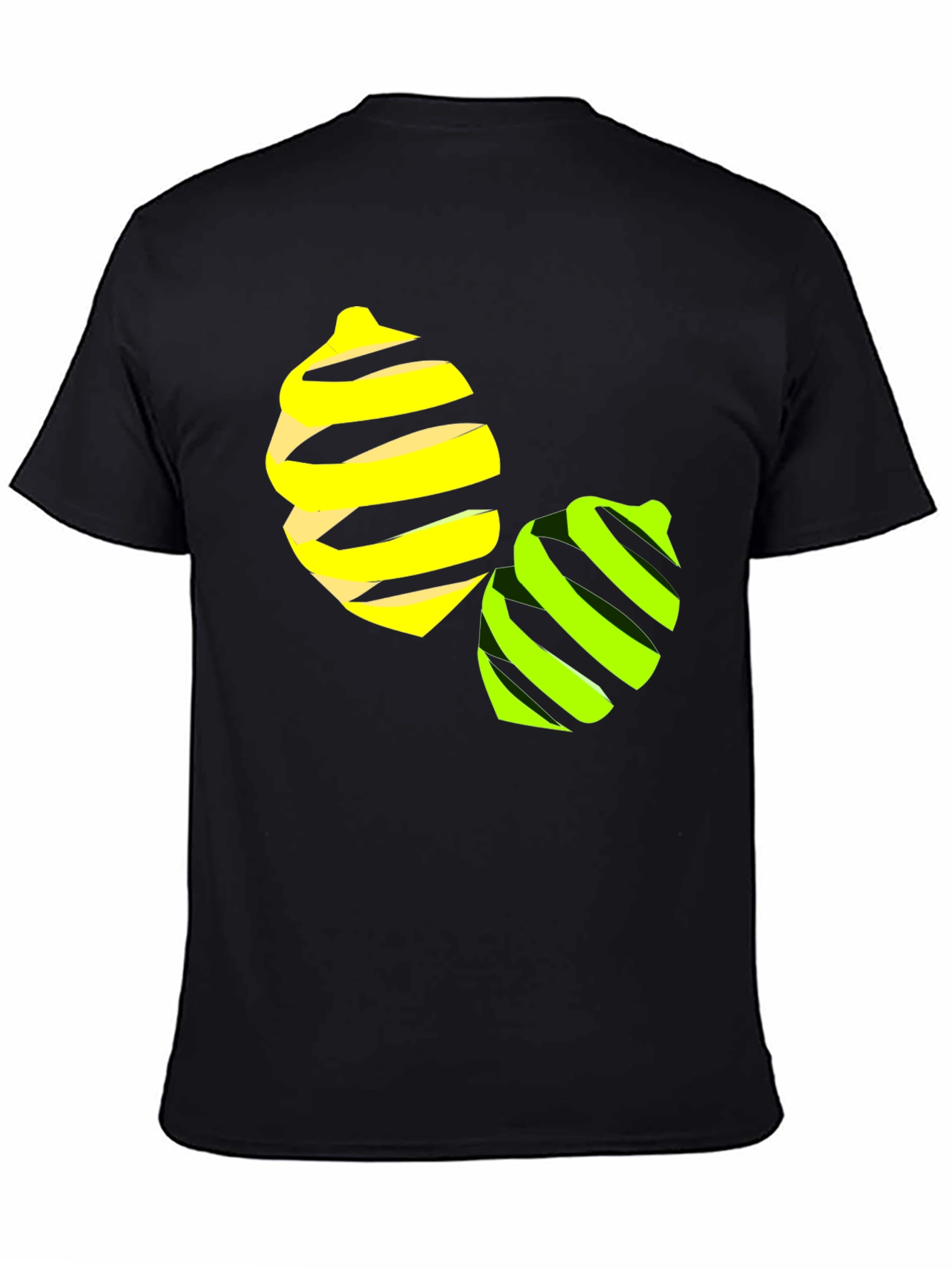 Trendy Lemon Twist Graphic Tee - Stylish Black T-Shirt