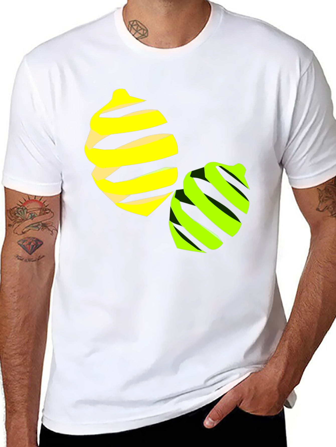Trendy Lemon Twist Graphic Tee - Stylish Black T-Shirt
