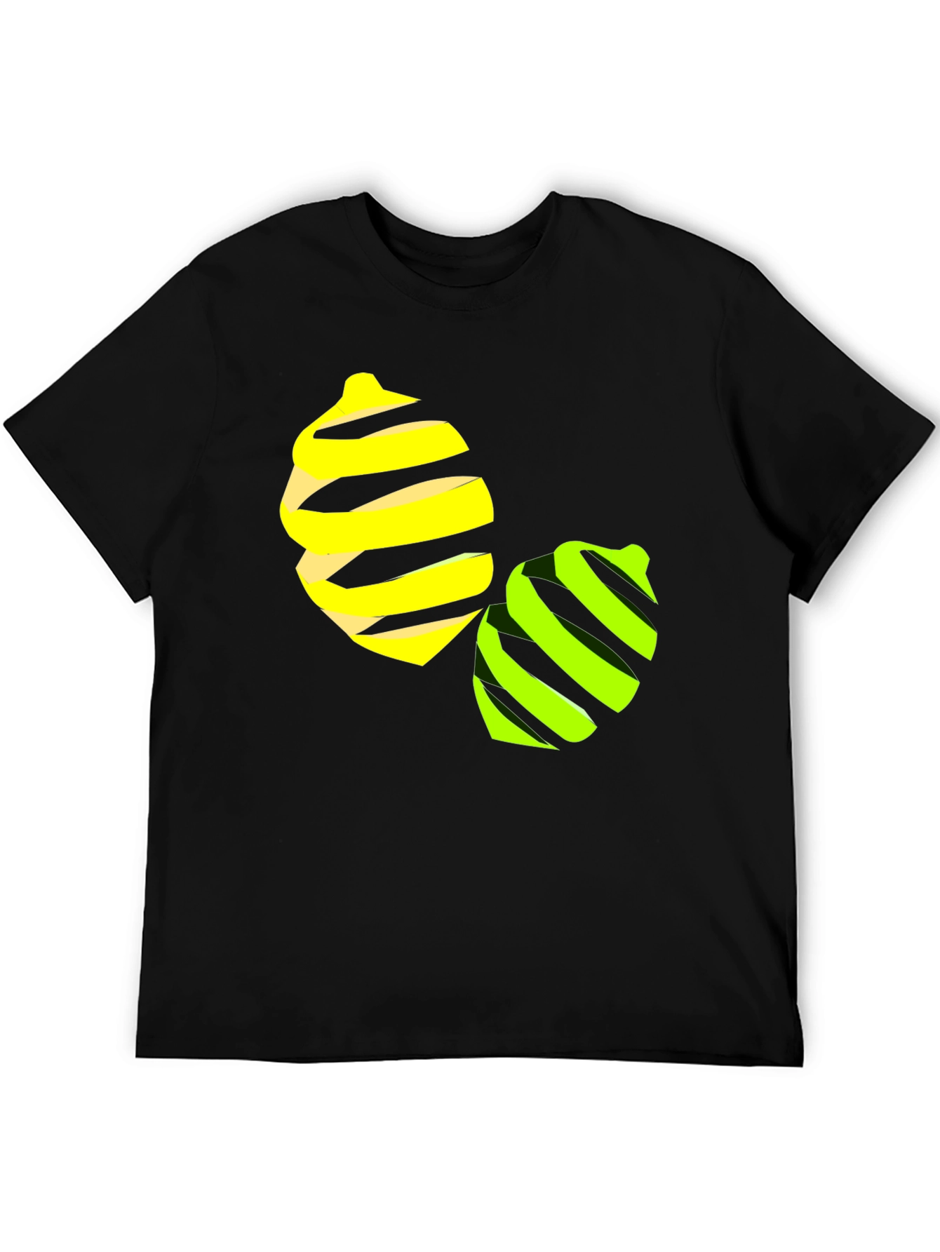 Trendy Lemon Twist Graphic Tee - Stylish Black T-Shirt