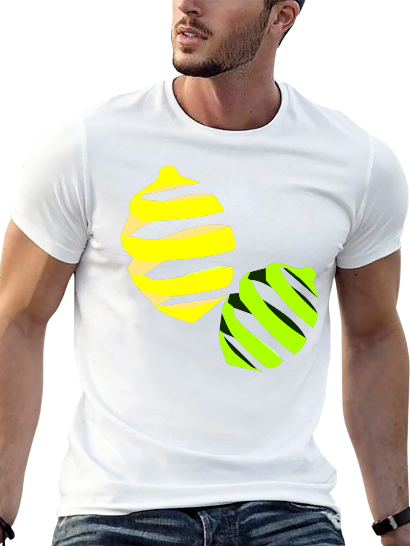 Trendy Lemon Twist Graphic Tee - Stylish Black T-Shirt