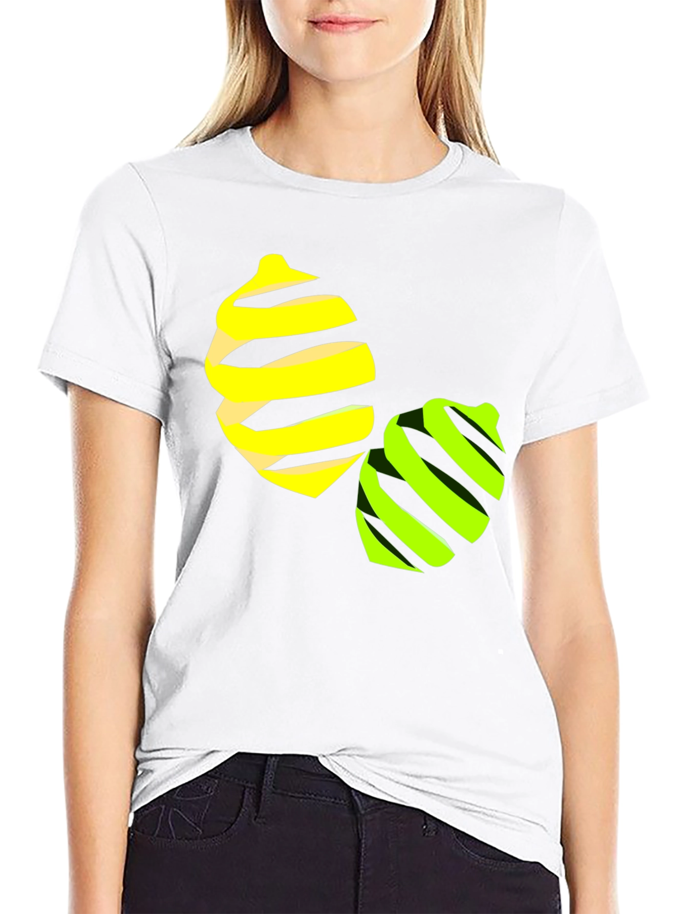 Trendy Lemon Twist Graphic Tee - Stylish Black T-Shirt