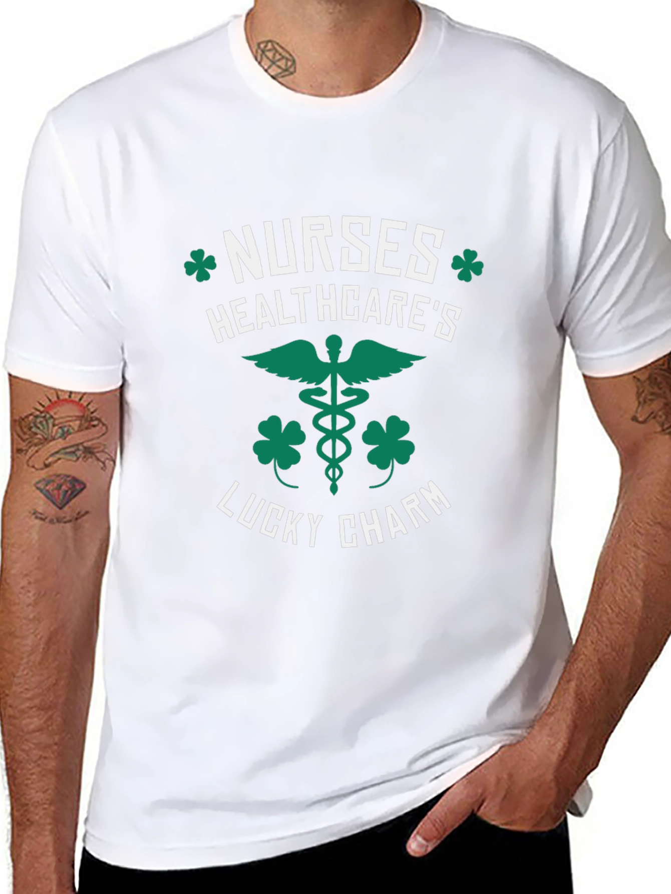 Nurses Healthcares Lucky Charm St. Patricks Day T-Shirt