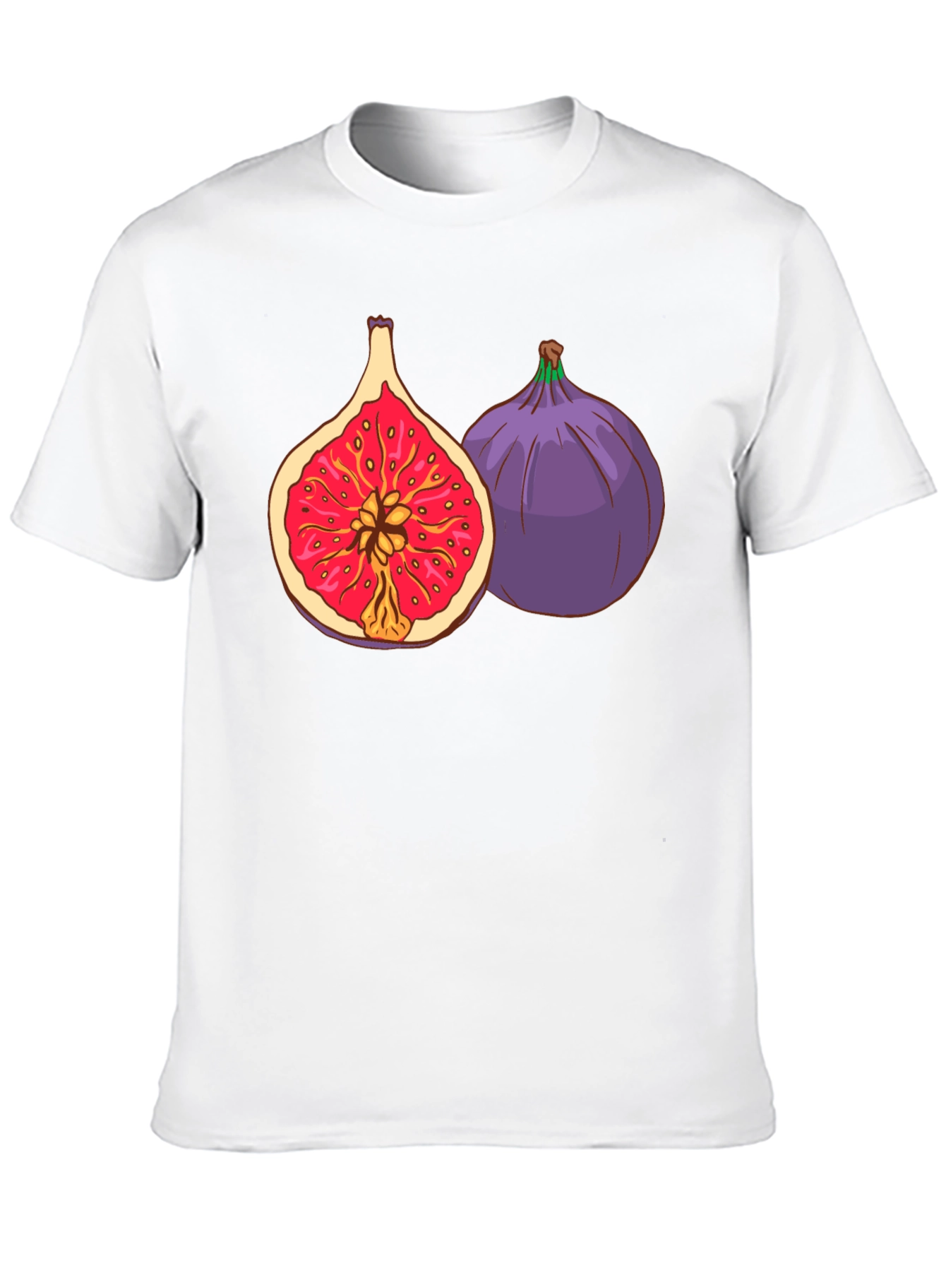 Fig Fruit Graphic Black T-Shirt