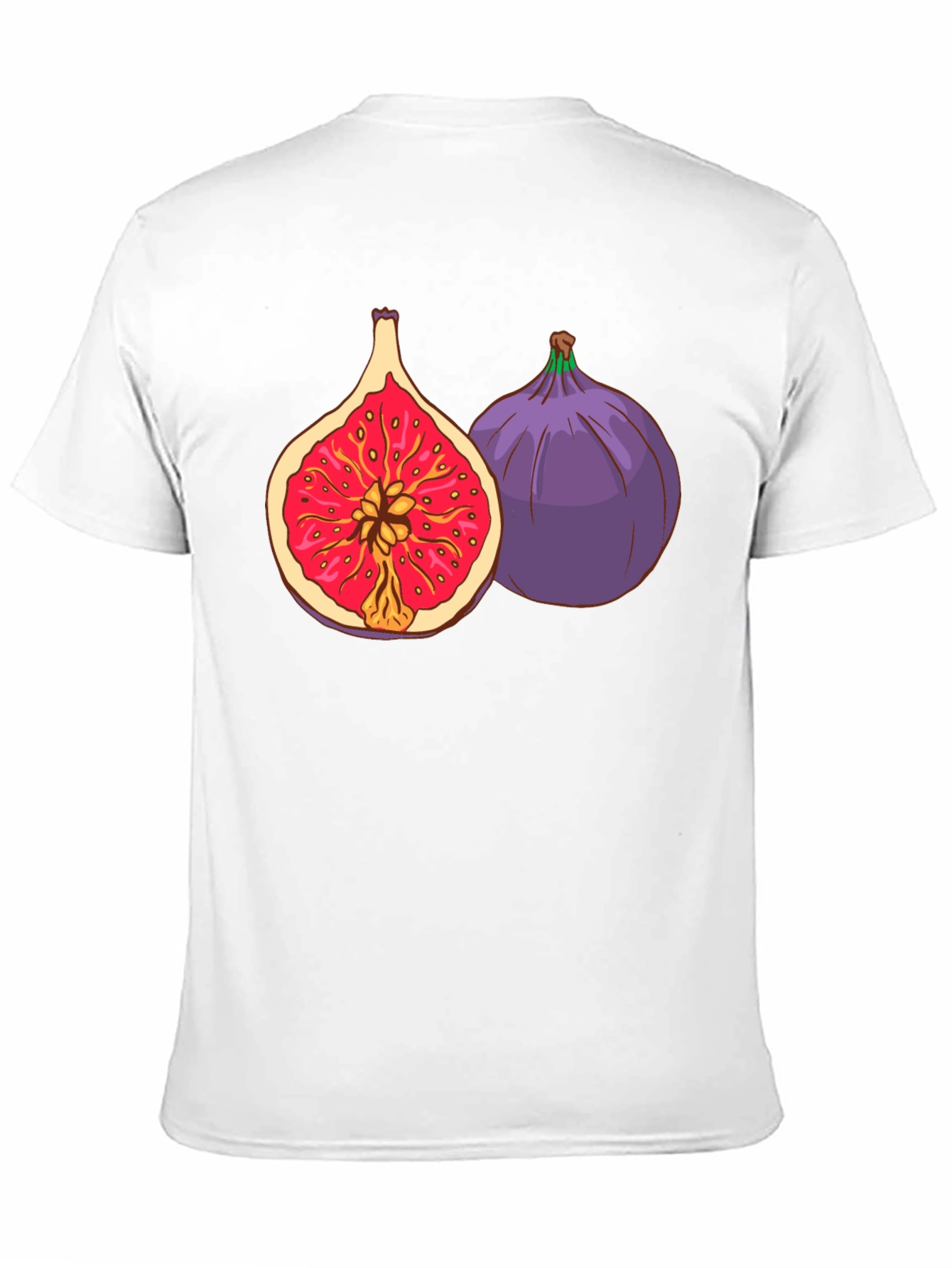 Fig Fruit Graphic Black T-Shirt