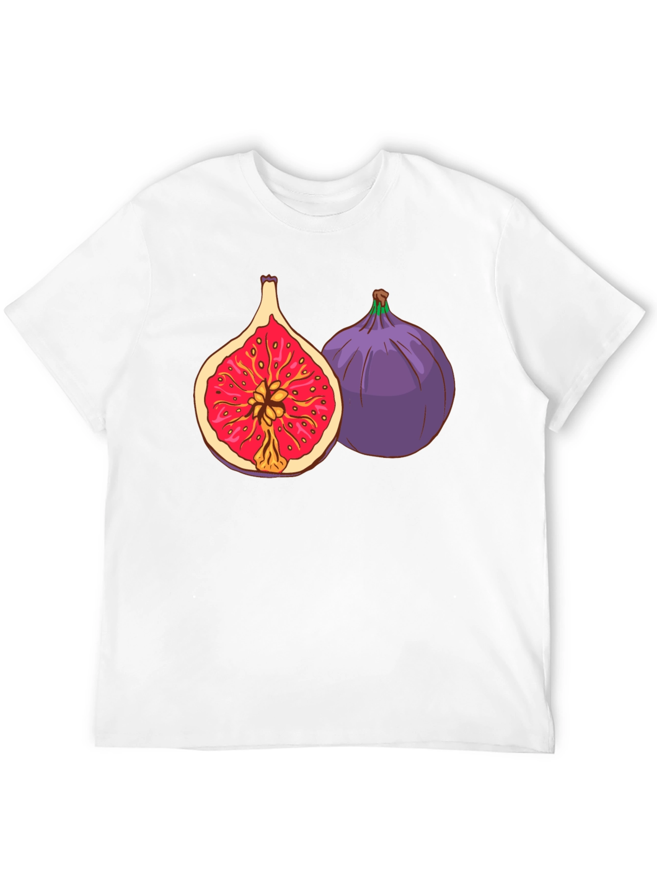 Fig Fruit Graphic Black T-Shirt