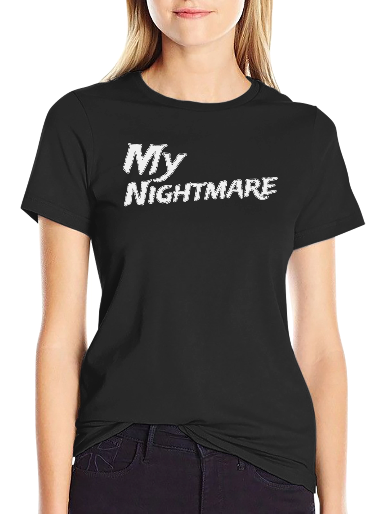 My Nightmare Black Cotton Graphic T-Shirt
