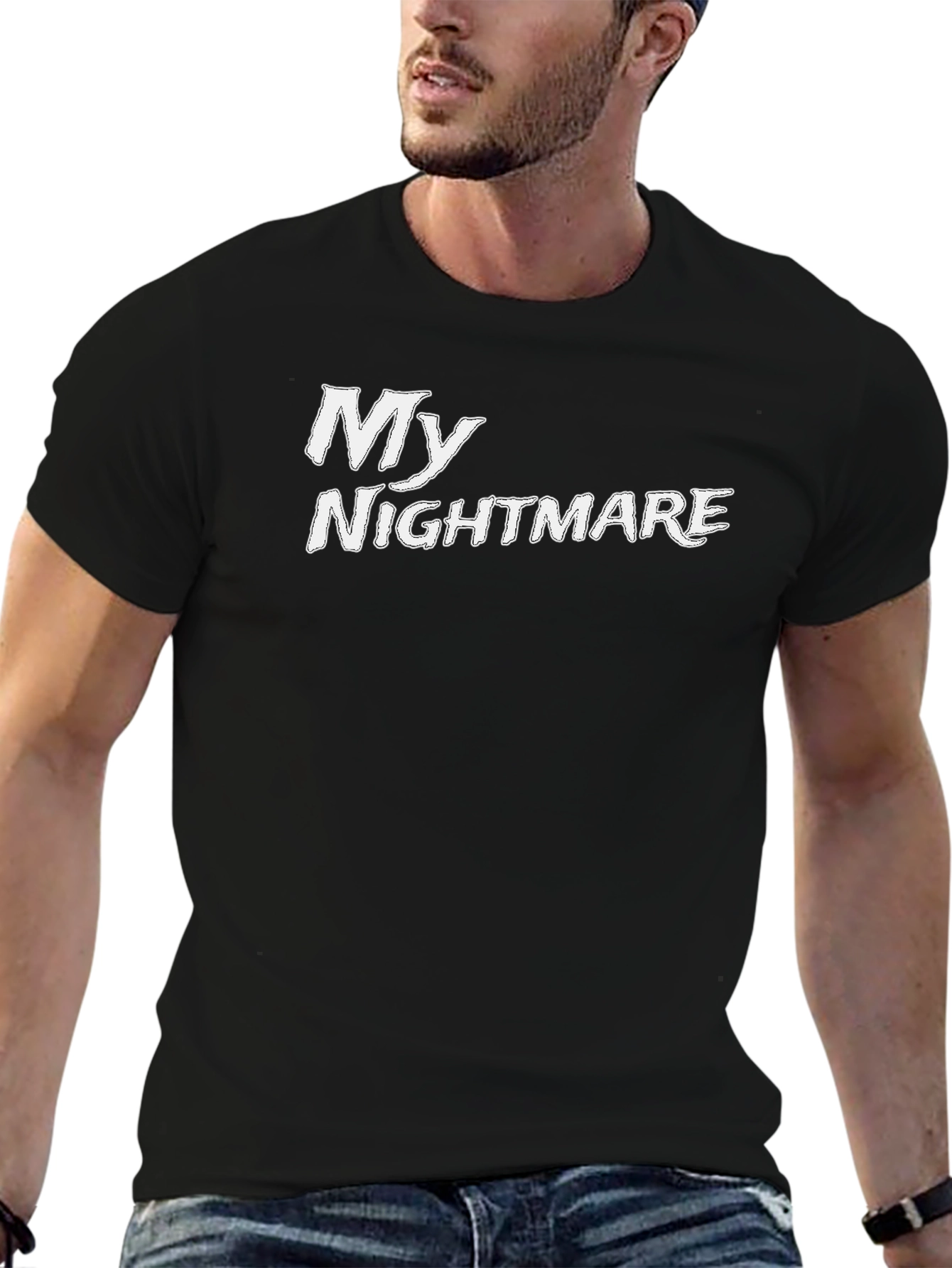 My Nightmare Black Cotton Graphic T-Shirt