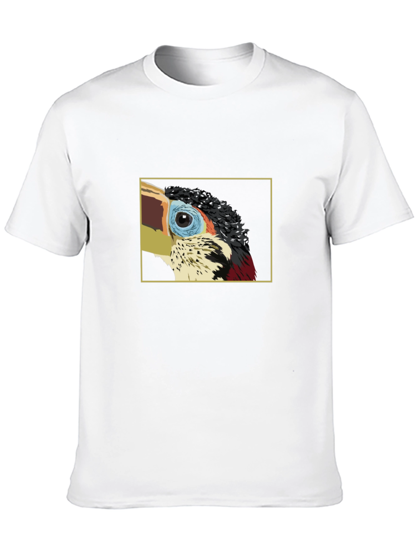 Stylish Black T-Shirt with Bird Graphic