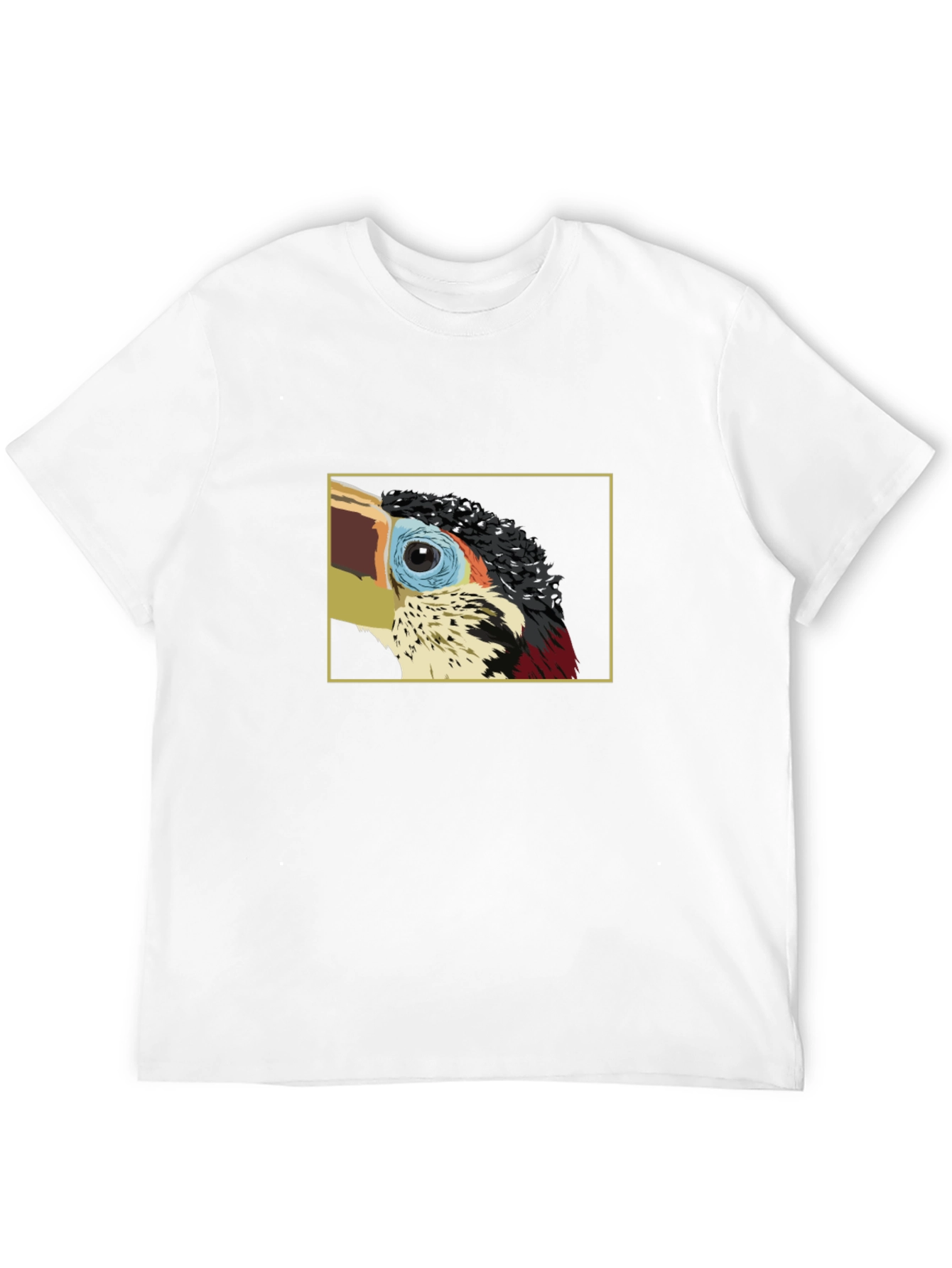 Stylish Black T-Shirt with Bird Graphic