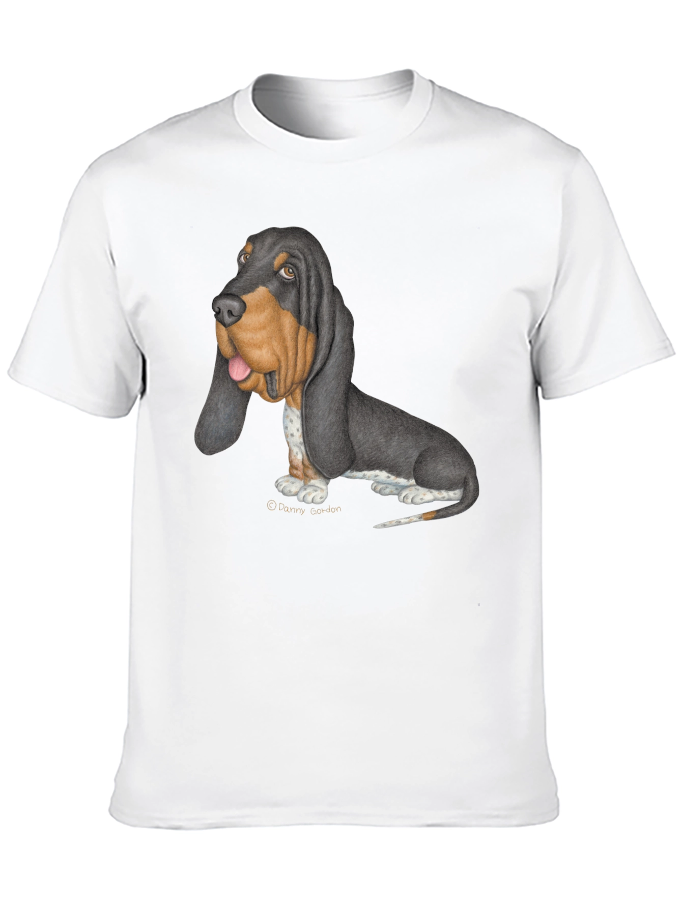 Basset Hound Graphic Tee - Black