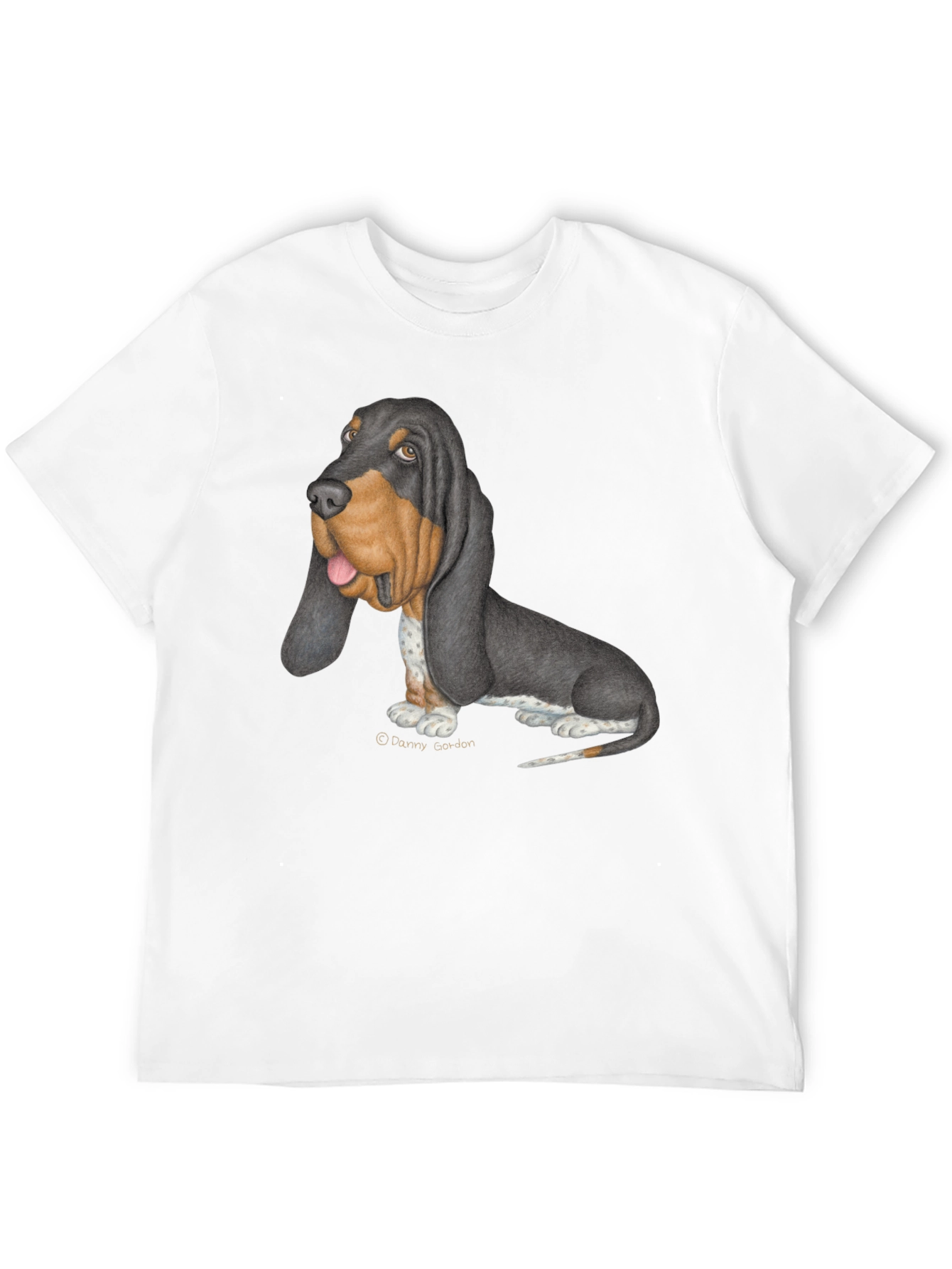 Basset Hound Graphic Tee - Black