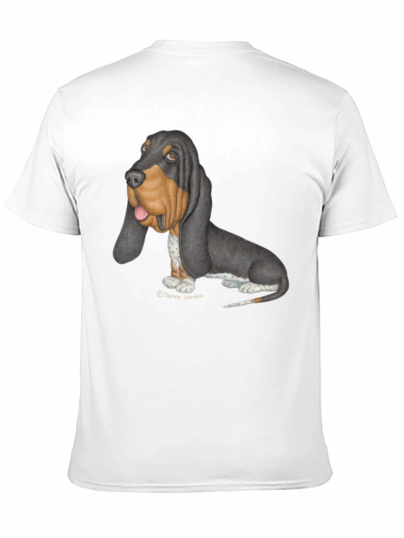 Basset Hound Graphic Tee - Black