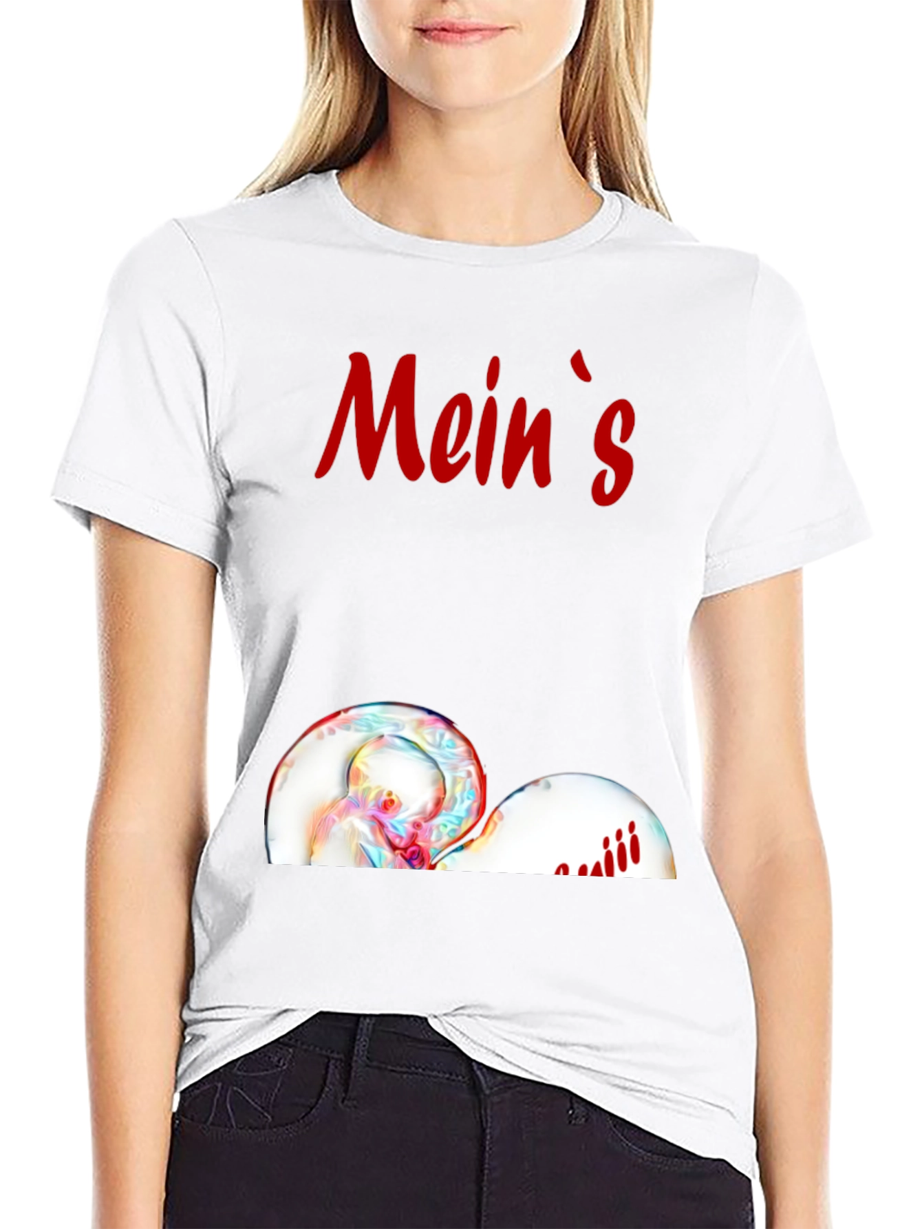 Meins T-Shirt - Black Graphic Tee