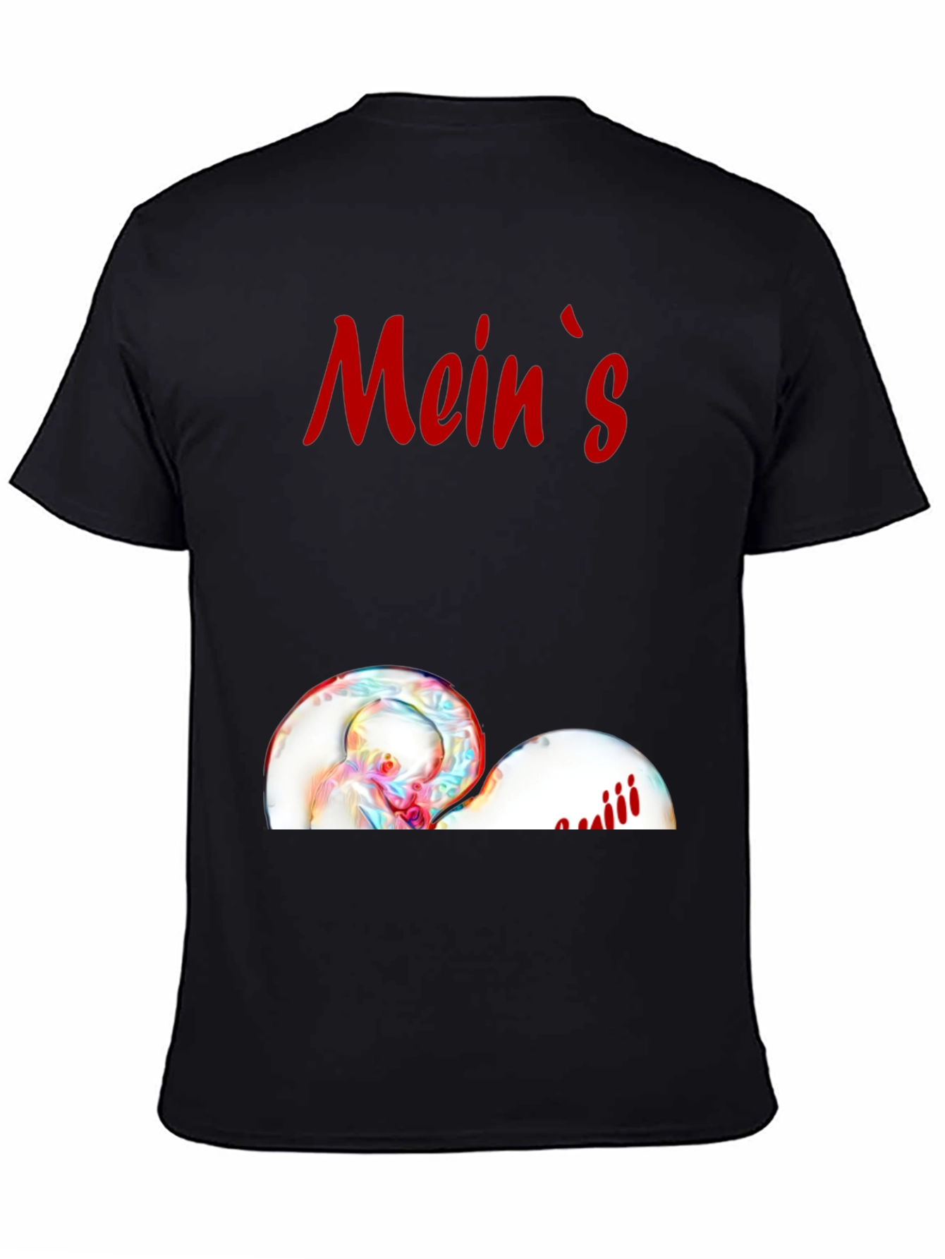 Meins T-Shirt - Black Graphic Tee