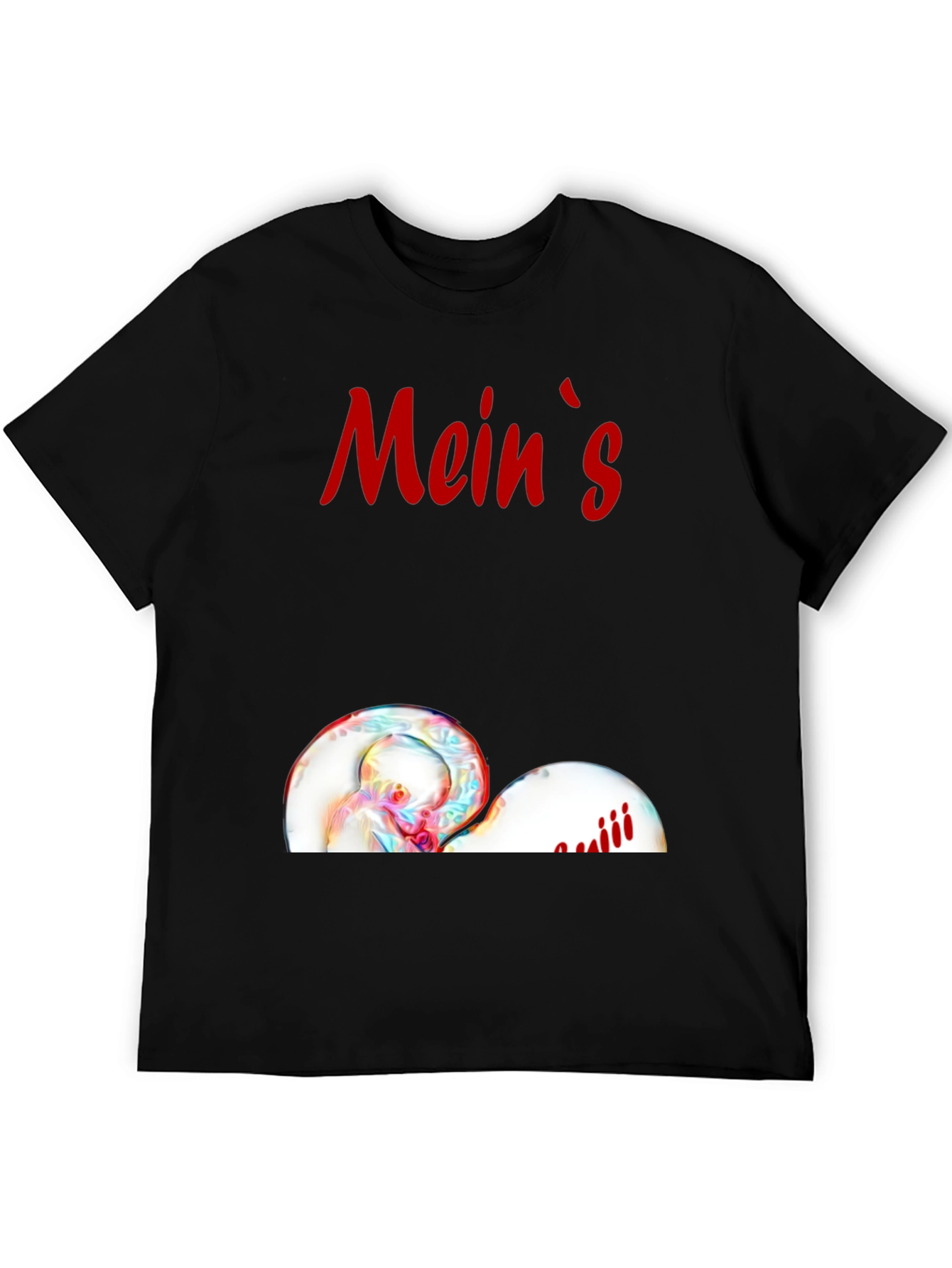 Meins T-Shirt - Black Graphic Tee