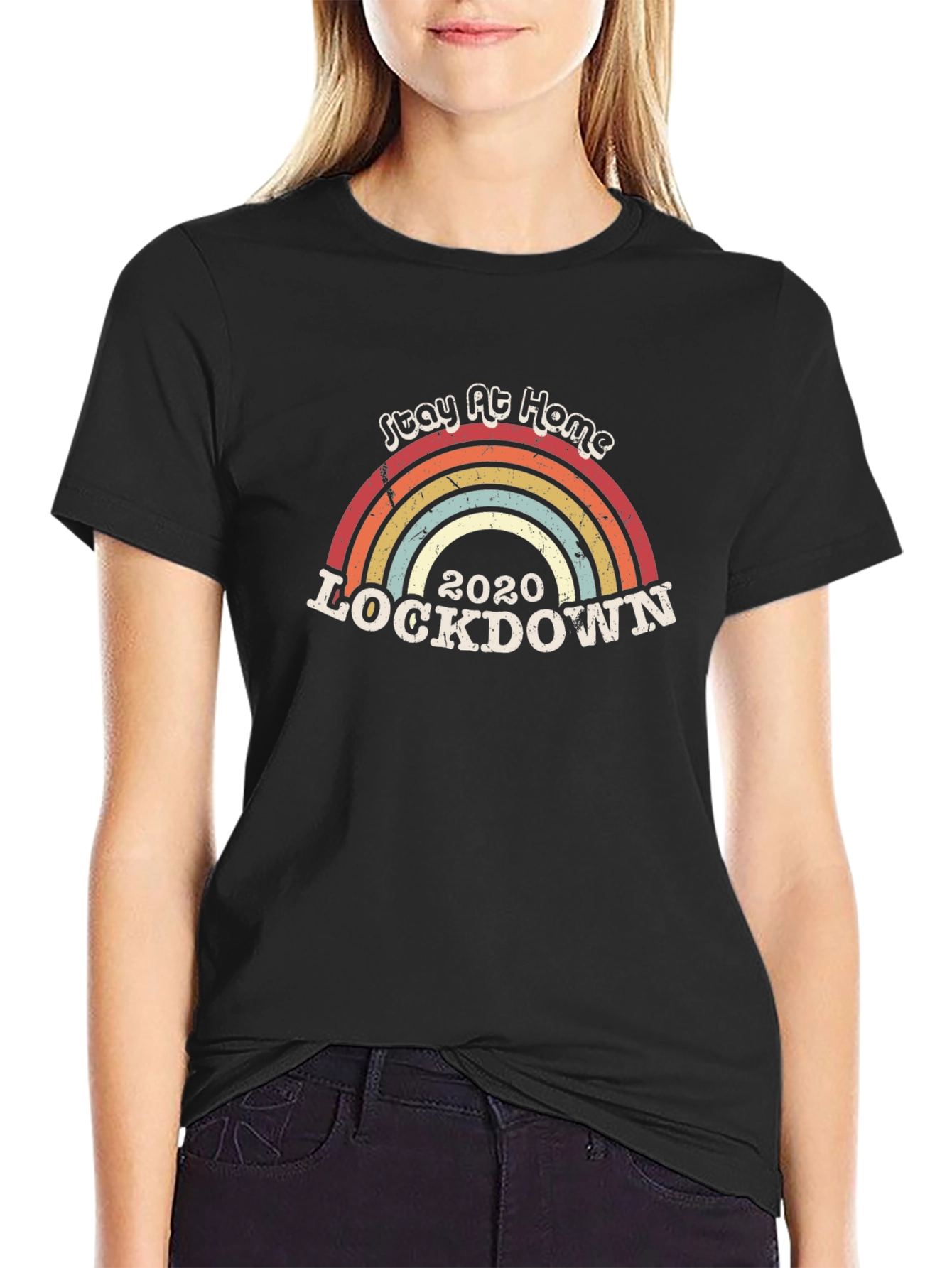 Stay Home Rainbow Lockdown 2020 T-Shirt